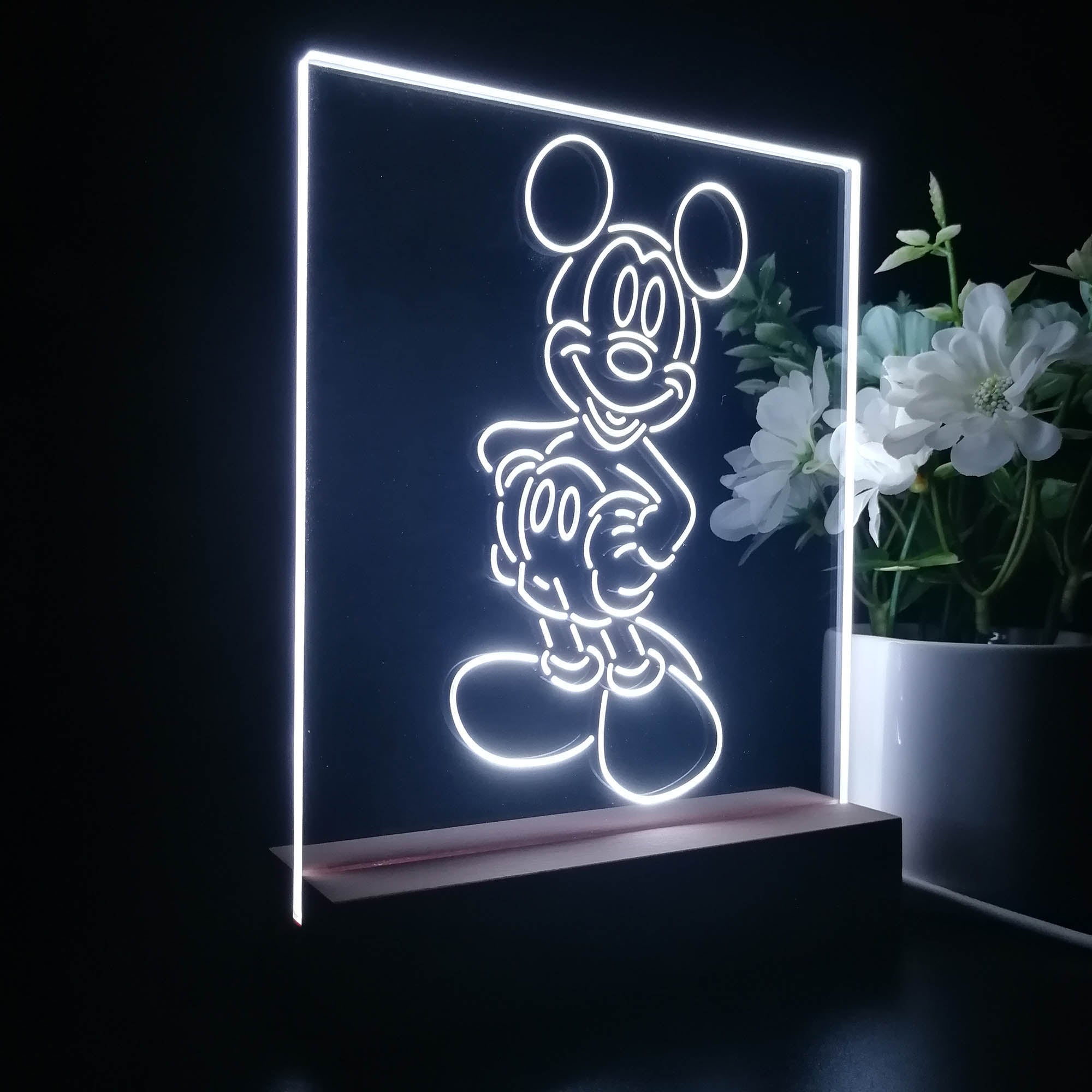 Mickey Mouse Kids Room 3D Illusion Night Light Desk Lamp