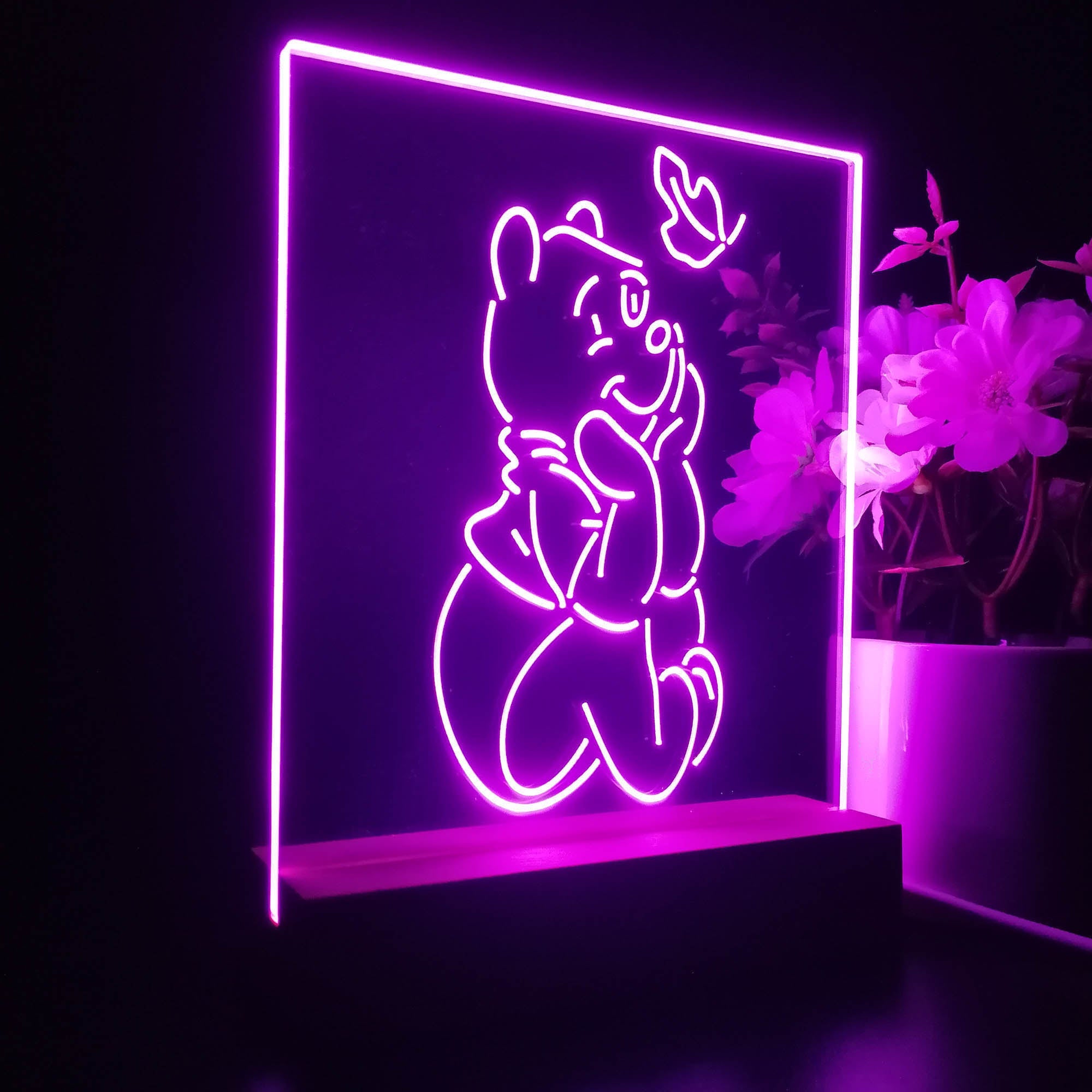 Winnie the Pooh Sit Down 3D Illusion Night Light Desk Lamp