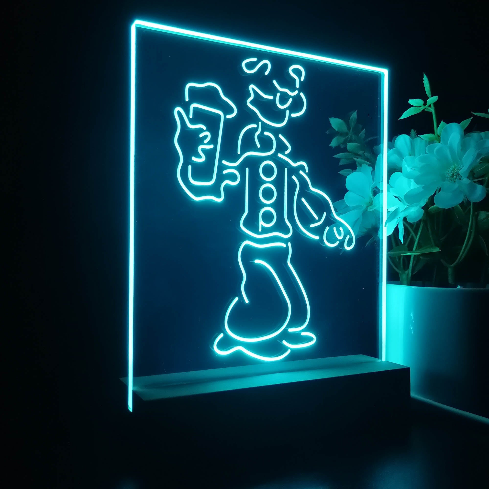 Popeye Cartoon 3D Illusion Night Light Desk Lamp