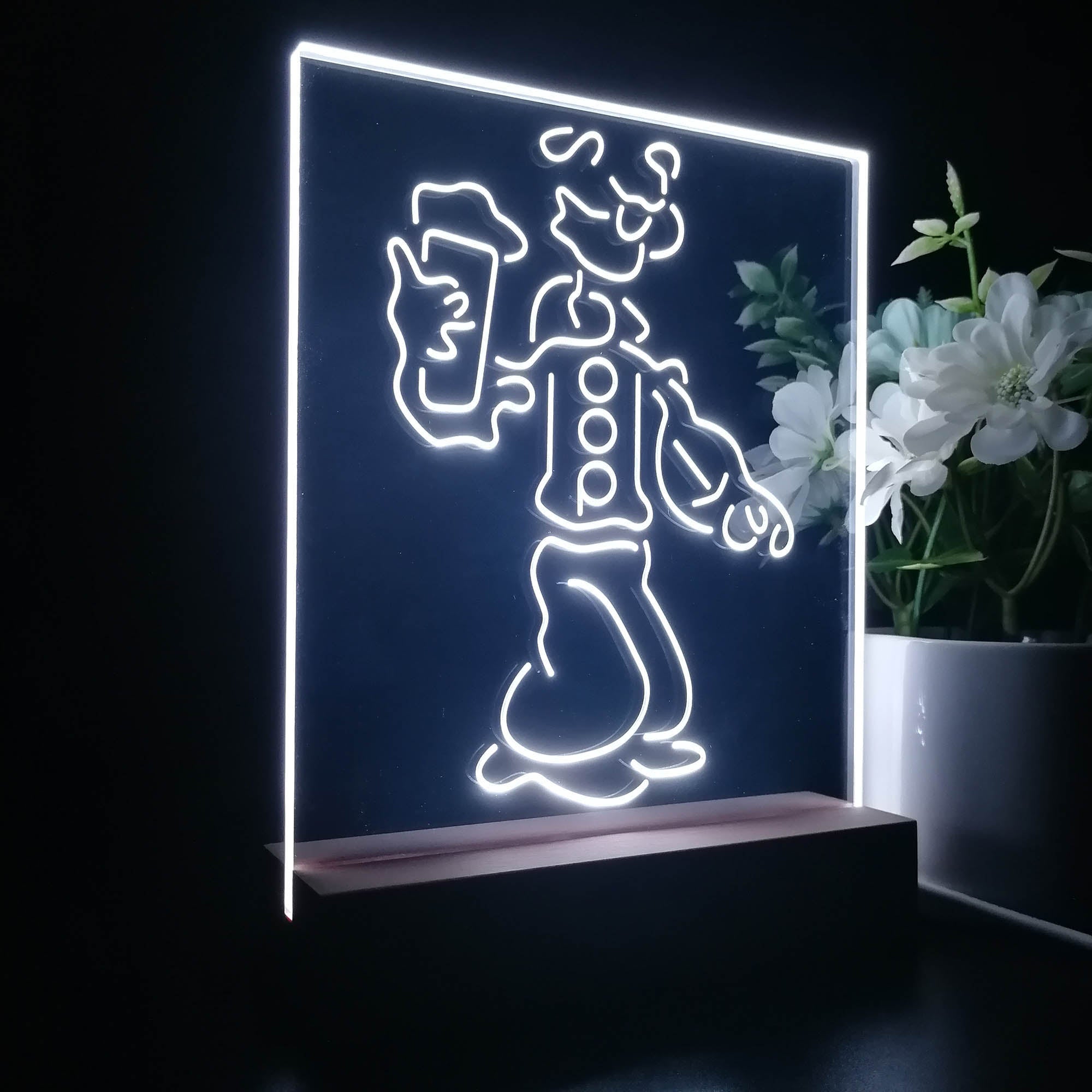 Popeye Cartoon 3D Illusion Night Light Desk Lamp