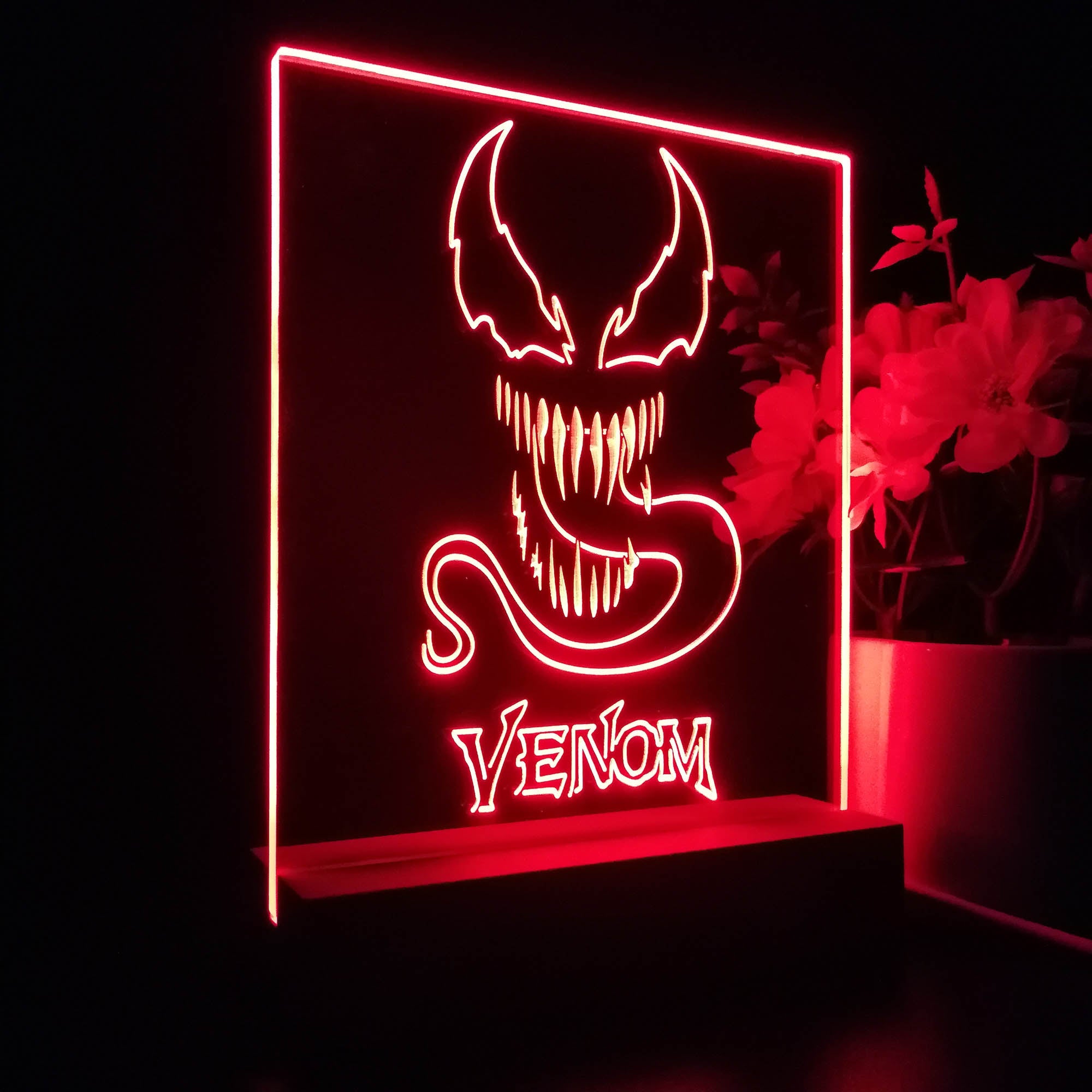 Venom Marvels 3D Illusion Night Light Desk Lamp