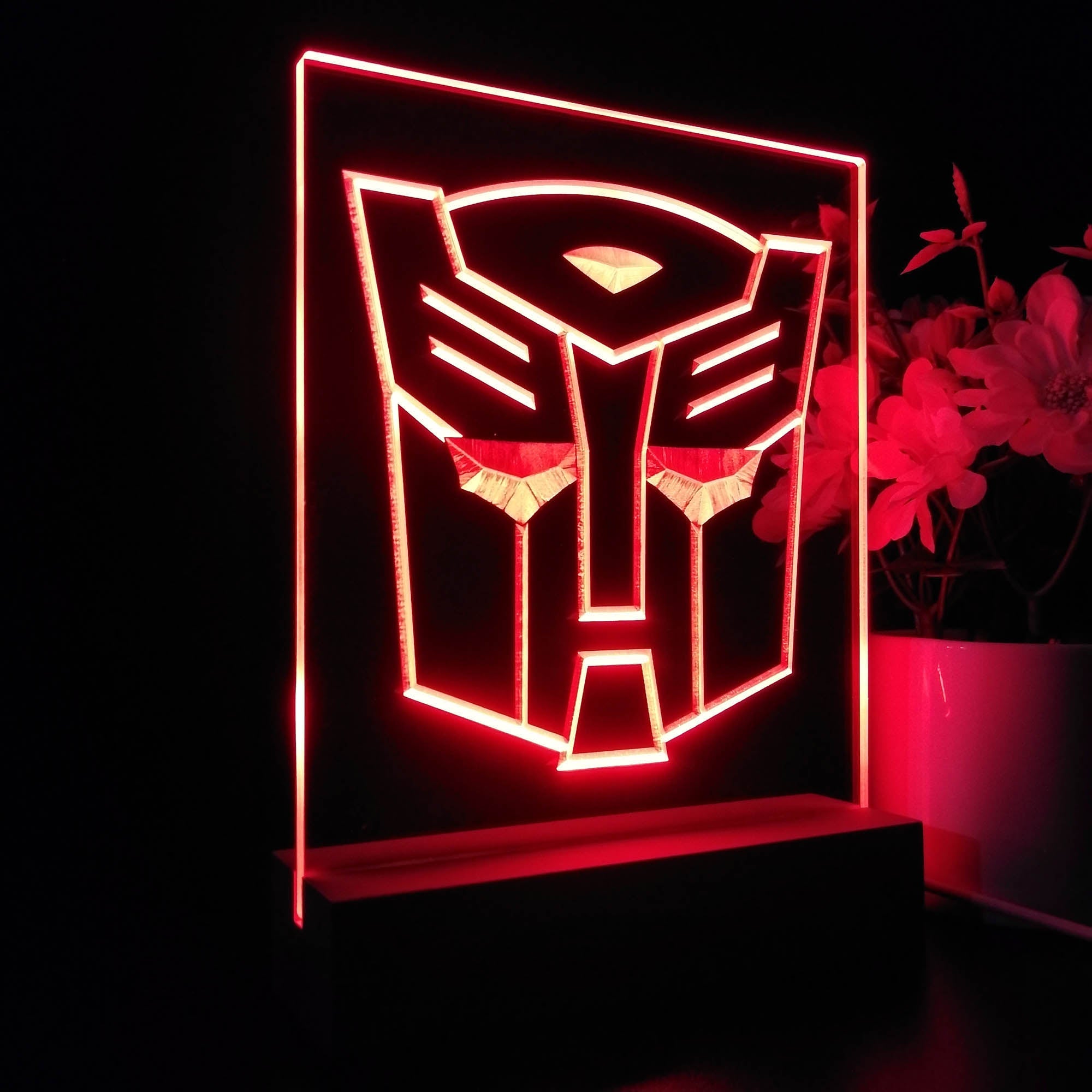Autobot Transformers Game Room LED Sign Lamp Display