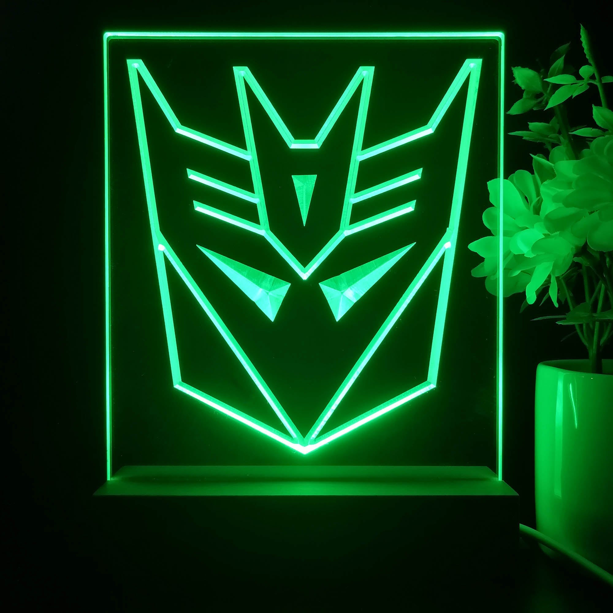 Decepticon Transformers Game Room LED Sign Lamp Display