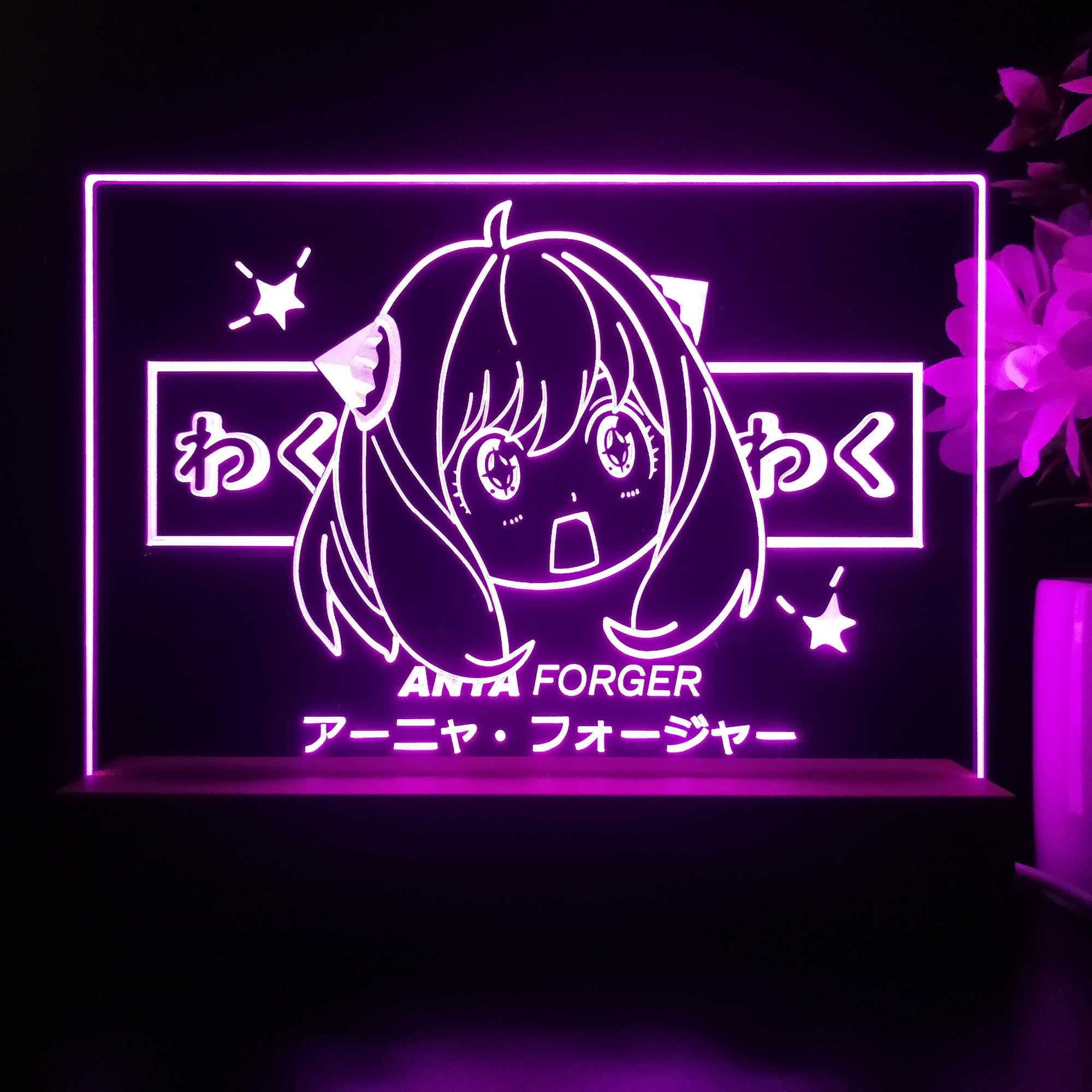 Spy × Family Anya Forger Anime LED Sign Lamp Display