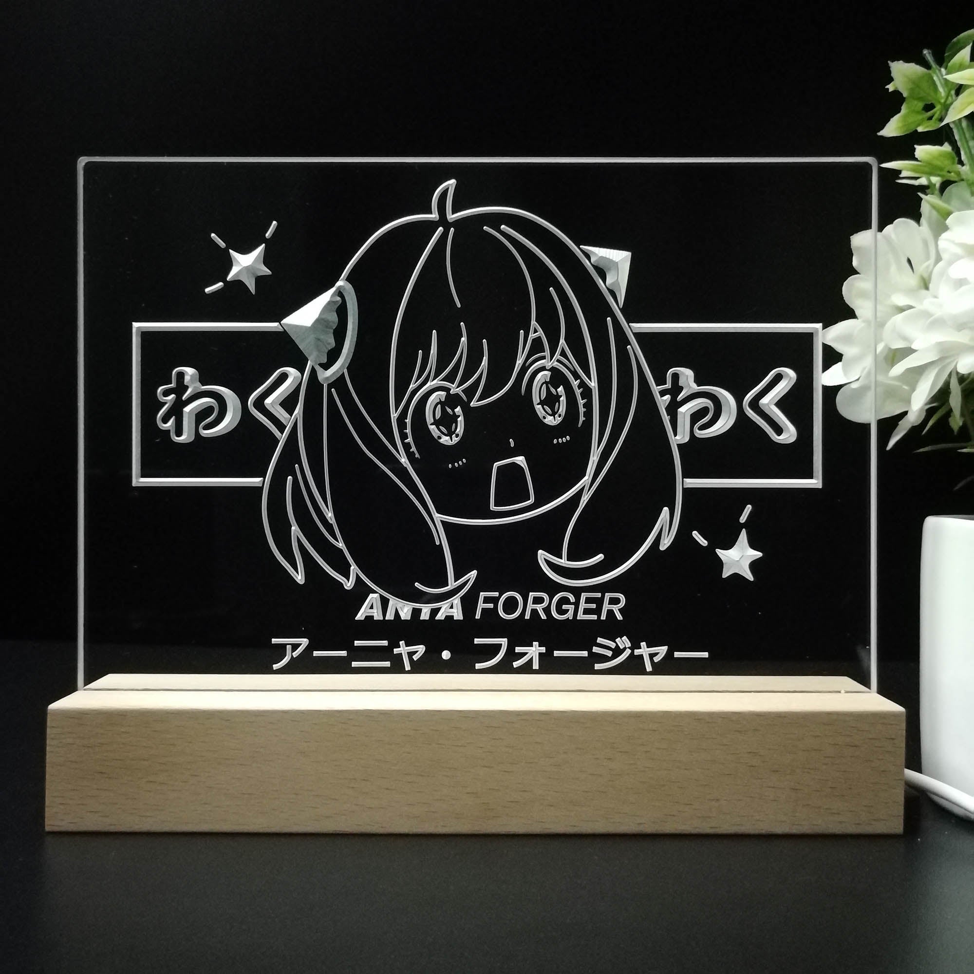 Spy × Family Anya Forger Anime LED Sign Lamp Display