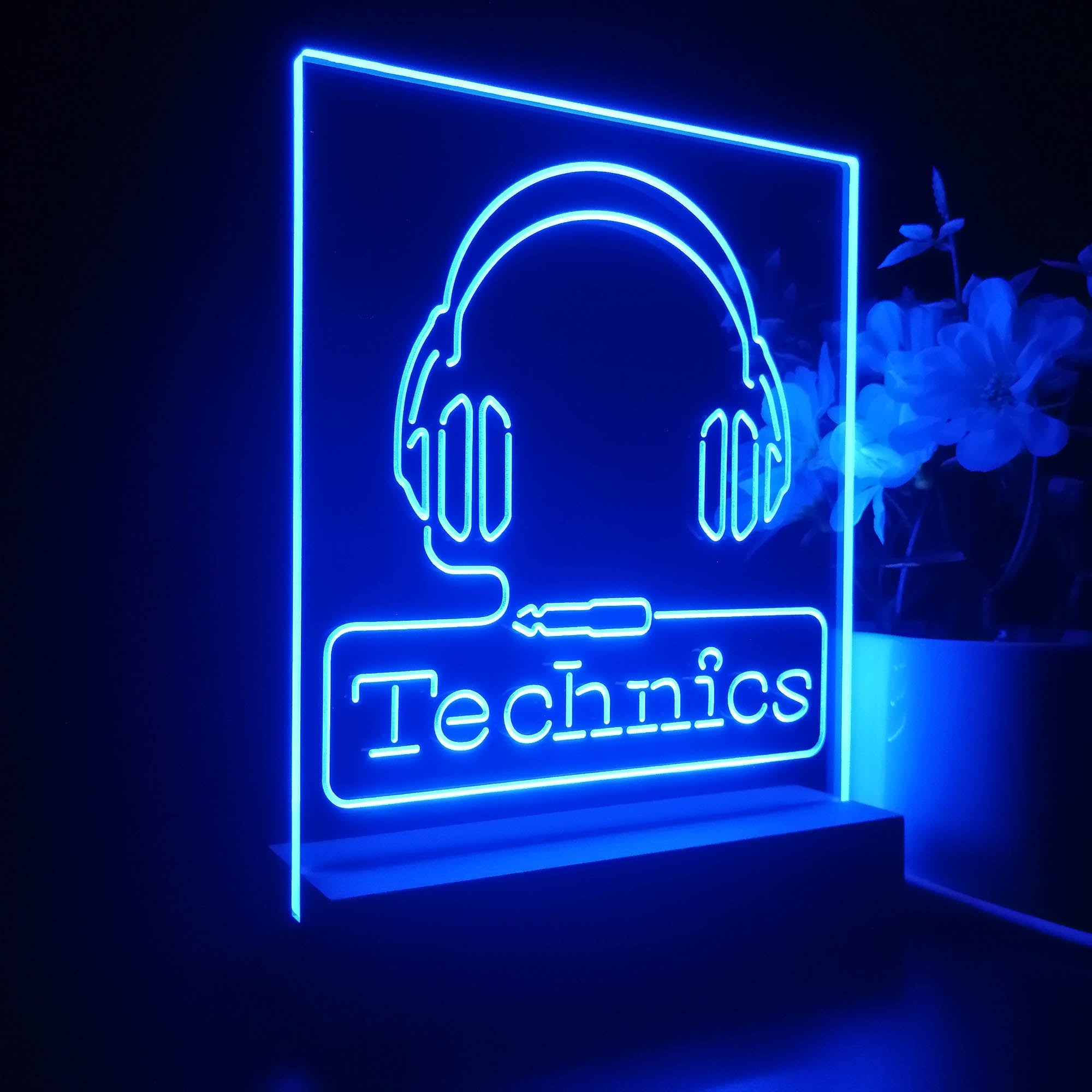 Technics Headphone Audio 3D Illusion Night Light Desk Lamp