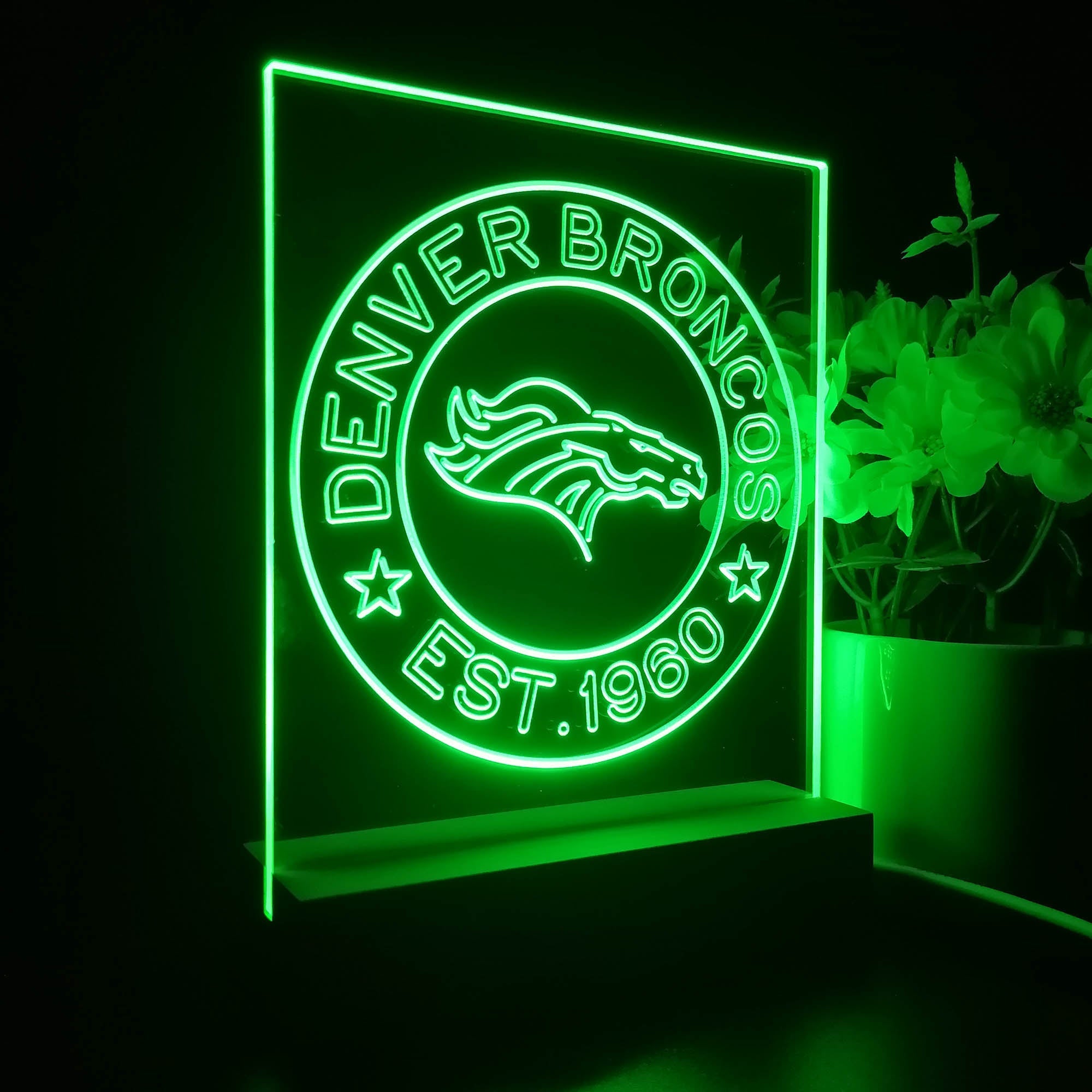 Personalized Denver Broncos Souvenir Neon LED Night Light Sign