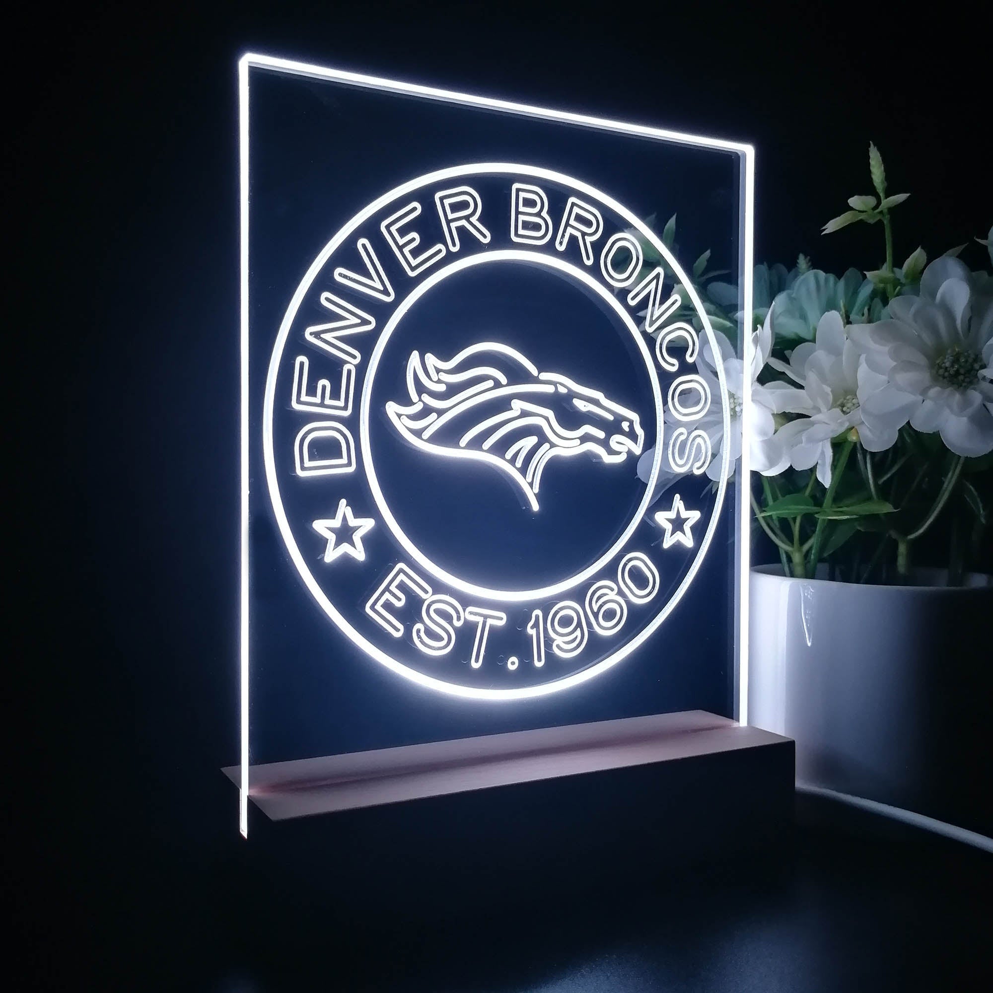 Personalized Denver Broncos Souvenir Neon LED Night Light Sign