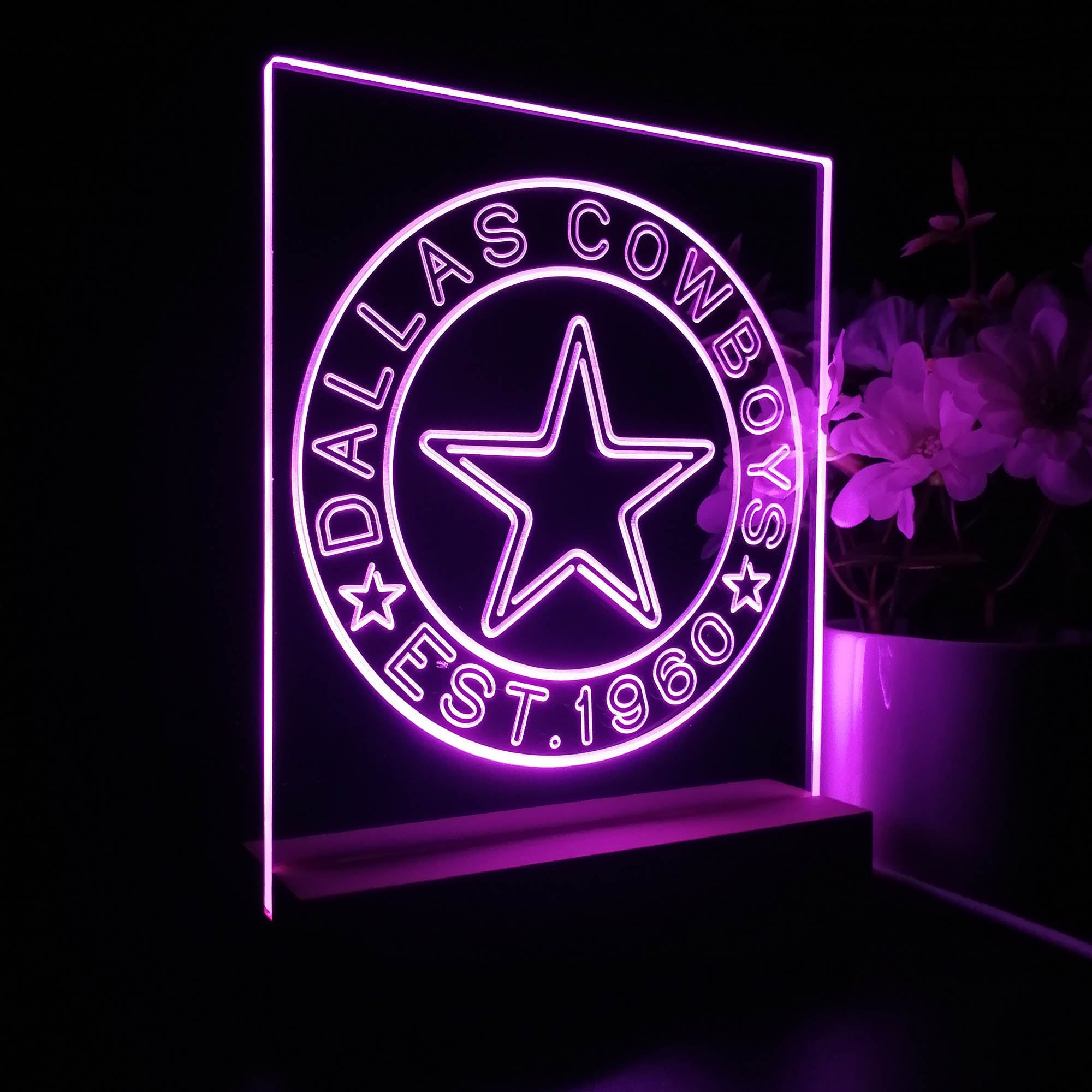 Personalized Dallas Cowboys Souvenir Neon LED Night Light Sign
