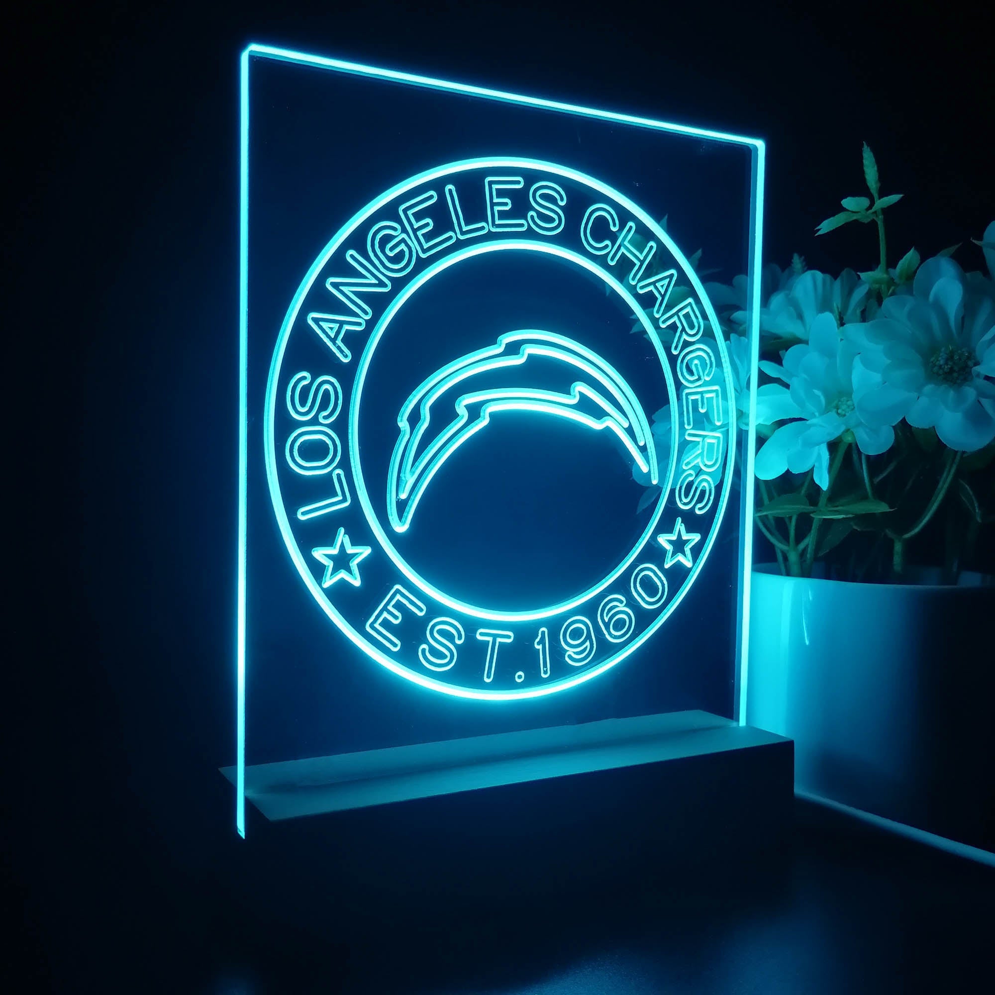 Personalized Los Angeles Chargers Souvenir Neon LED Night Light Sign