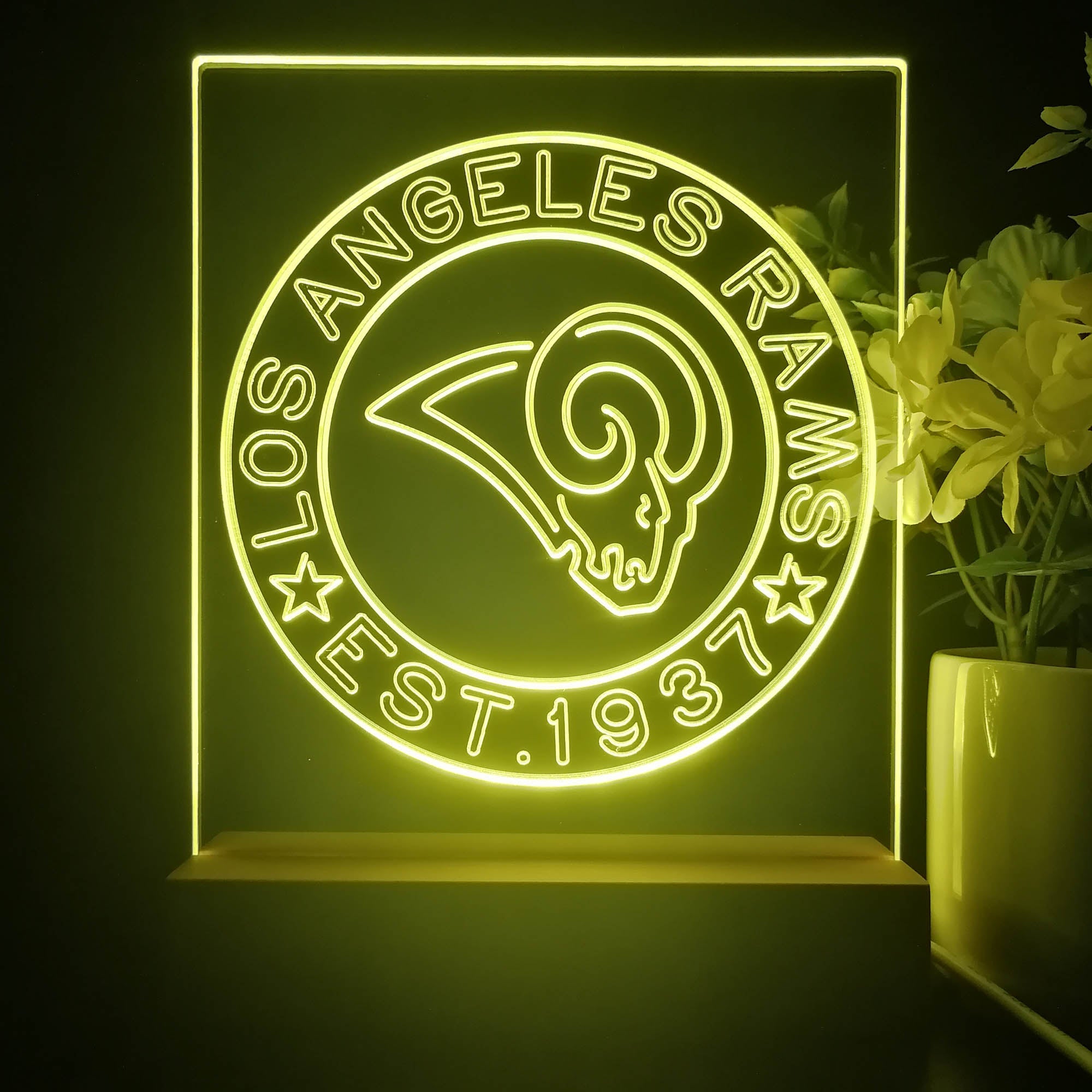 Personalized Los Angeles Rams Souvenir Neon LED Night Light Sign