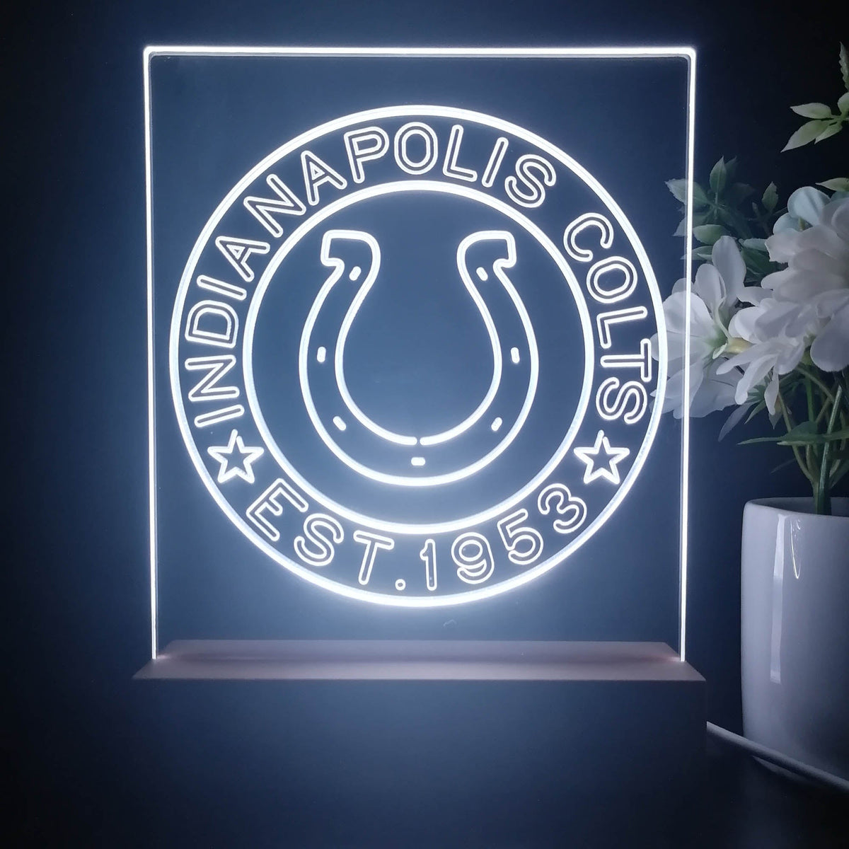 Personalized Indianapolis Colts Neon Sign Table Lamp Display | PRO LED SIGN