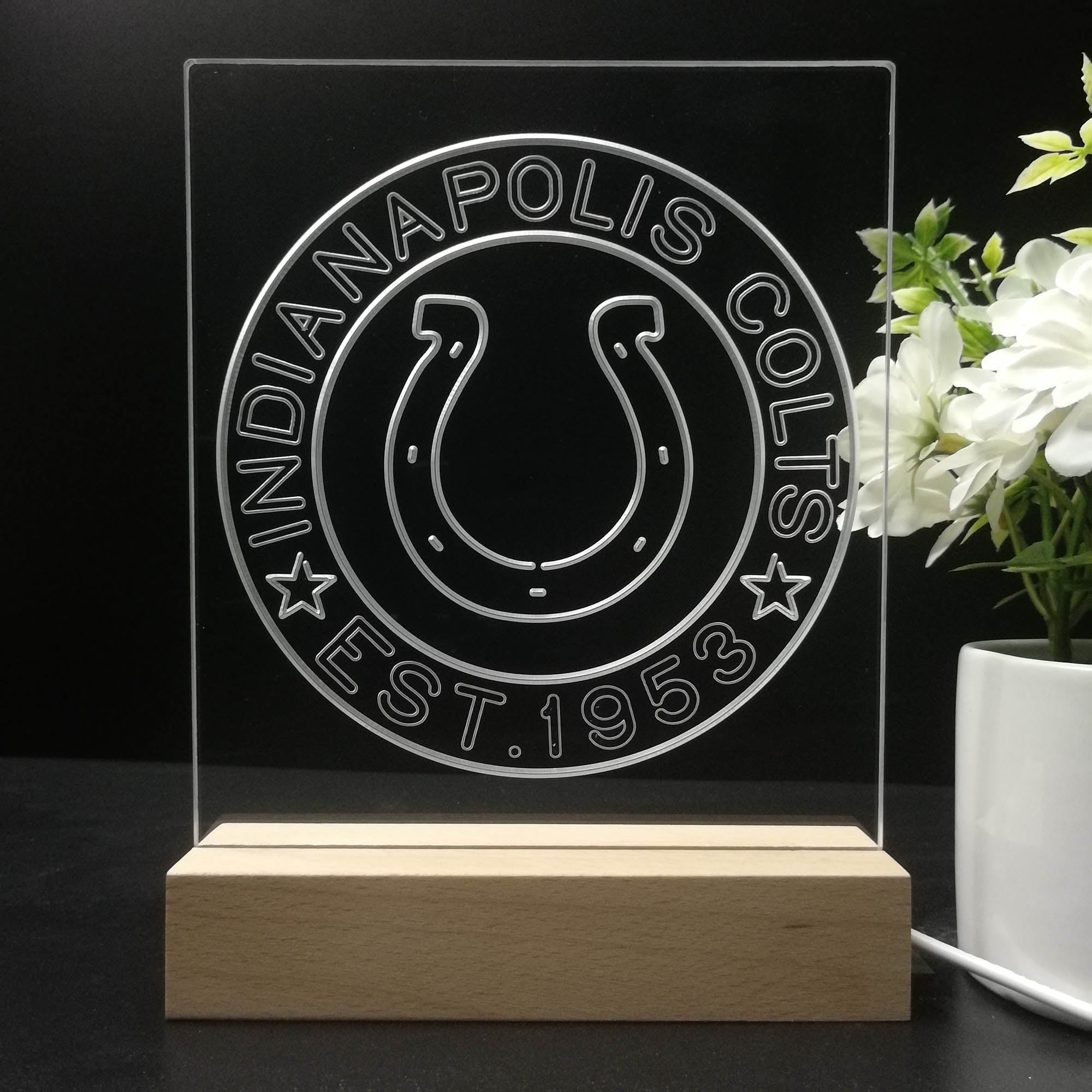 Personalized Indianapolis Colts Neon Sign Table Lamp Display | PRO LED SIGN