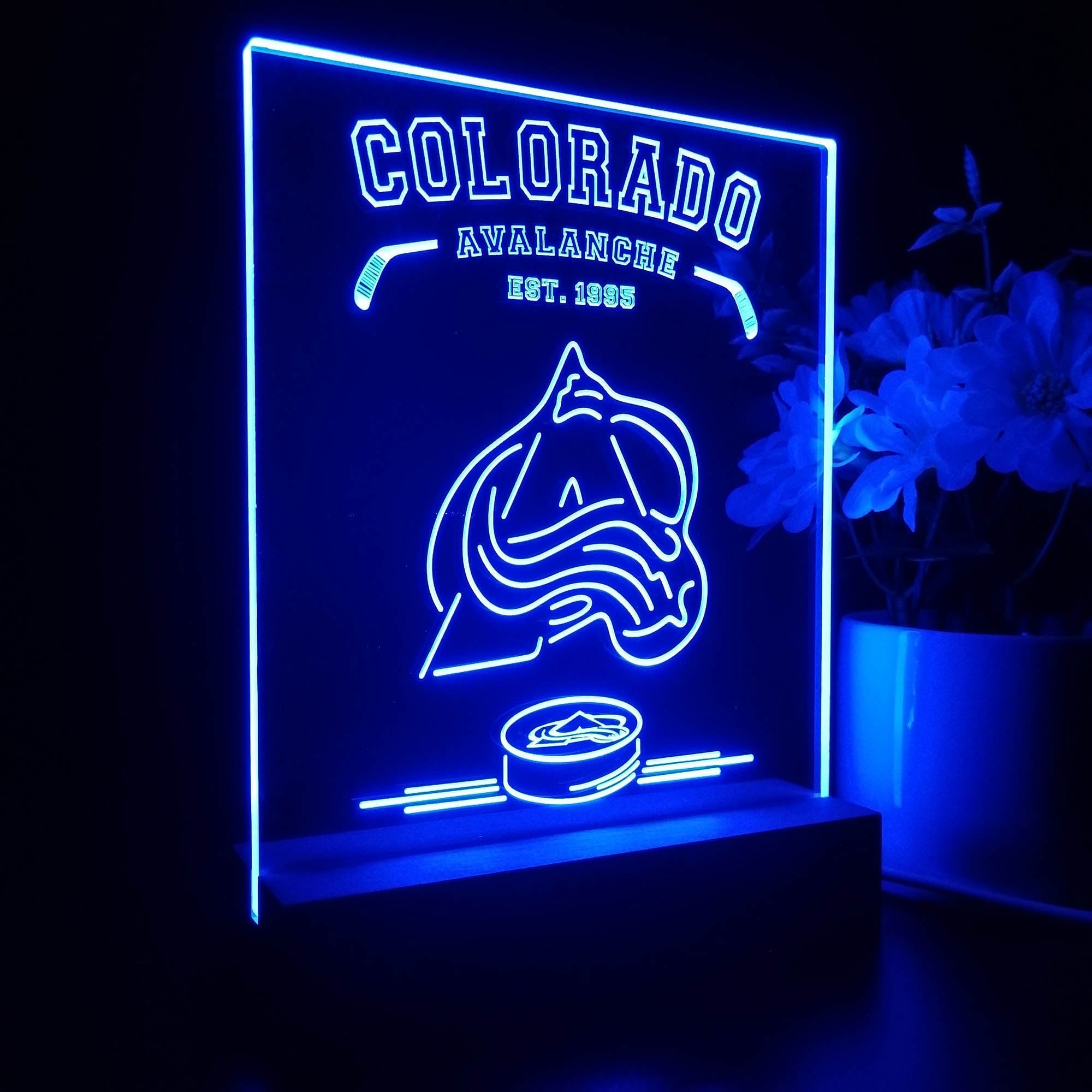 Personalized Colorado Avalanche Souvenir Neon LED Night Light Sign