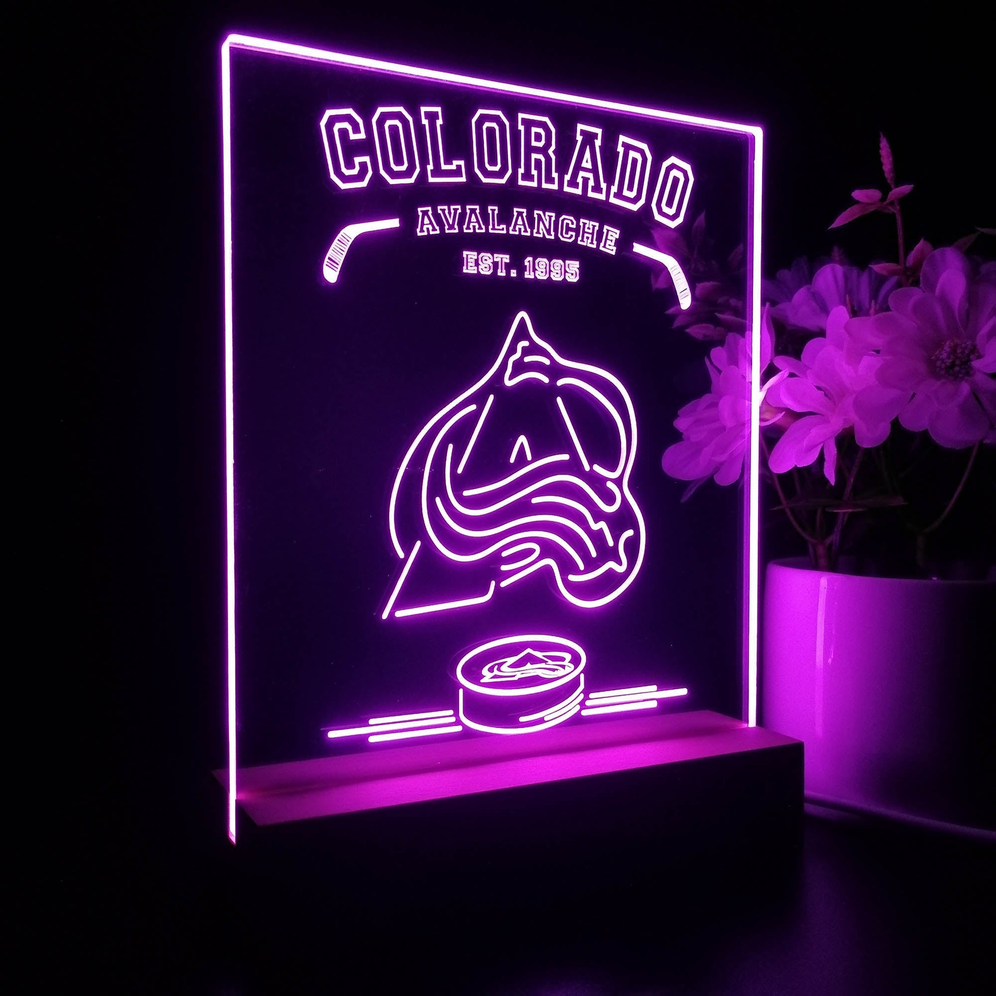 Personalized Colorado Avalanche Souvenir Neon LED Night Light Sign