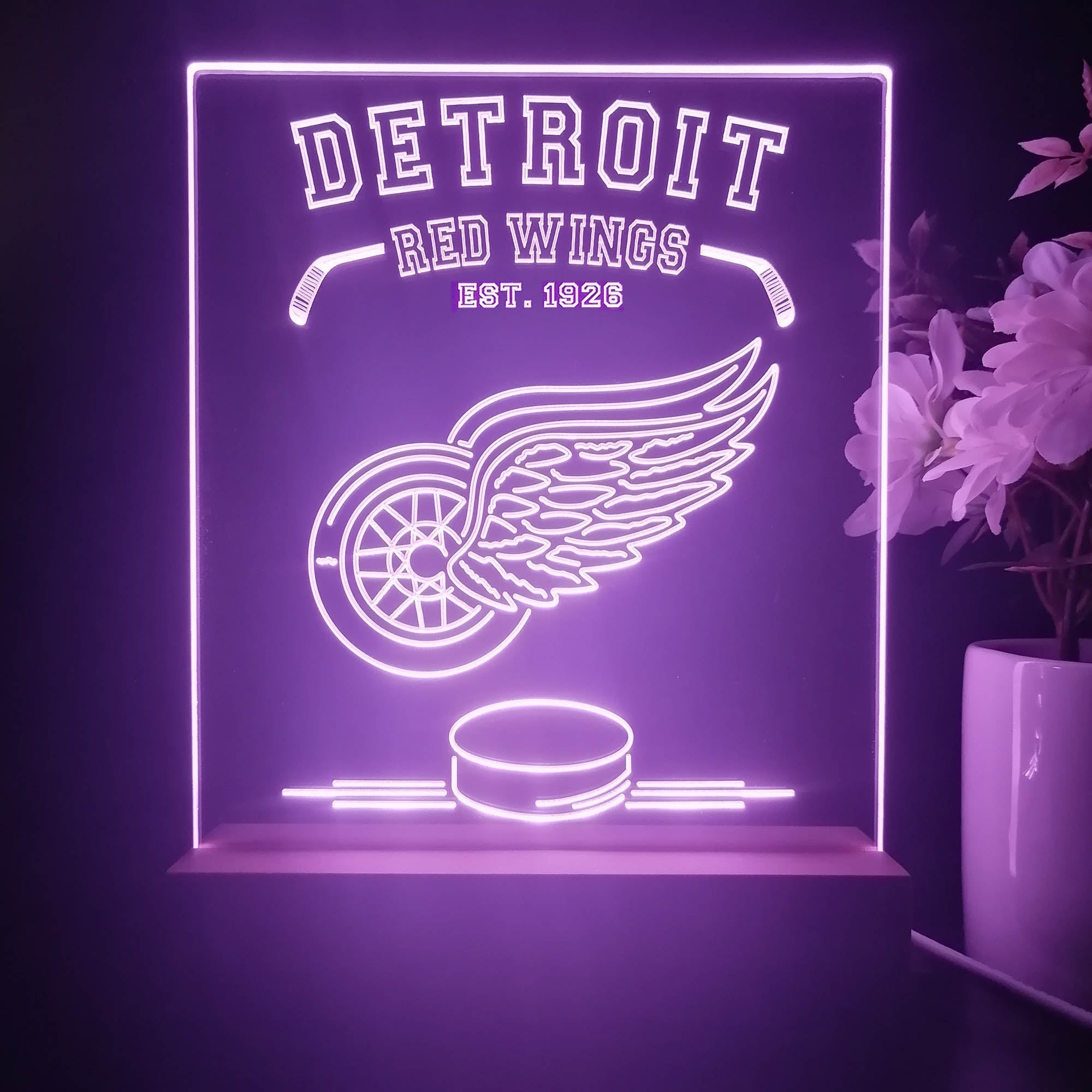 Personalized Detroit Red Wings Souvenir Neon LED Night Light Sign