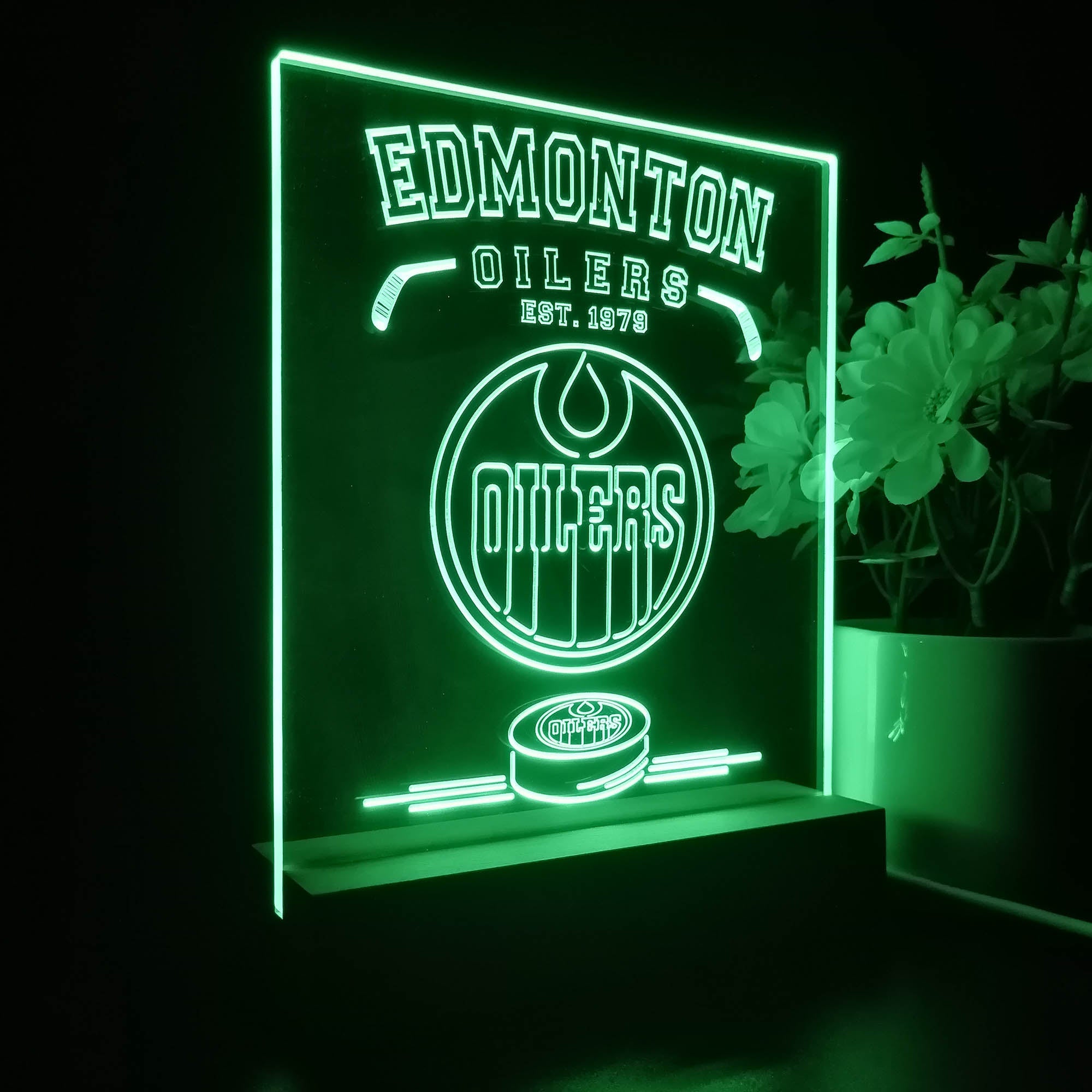 Personalized Edmonton Oilers Neon Sign Table Lamp Display | PRO LED SIGN