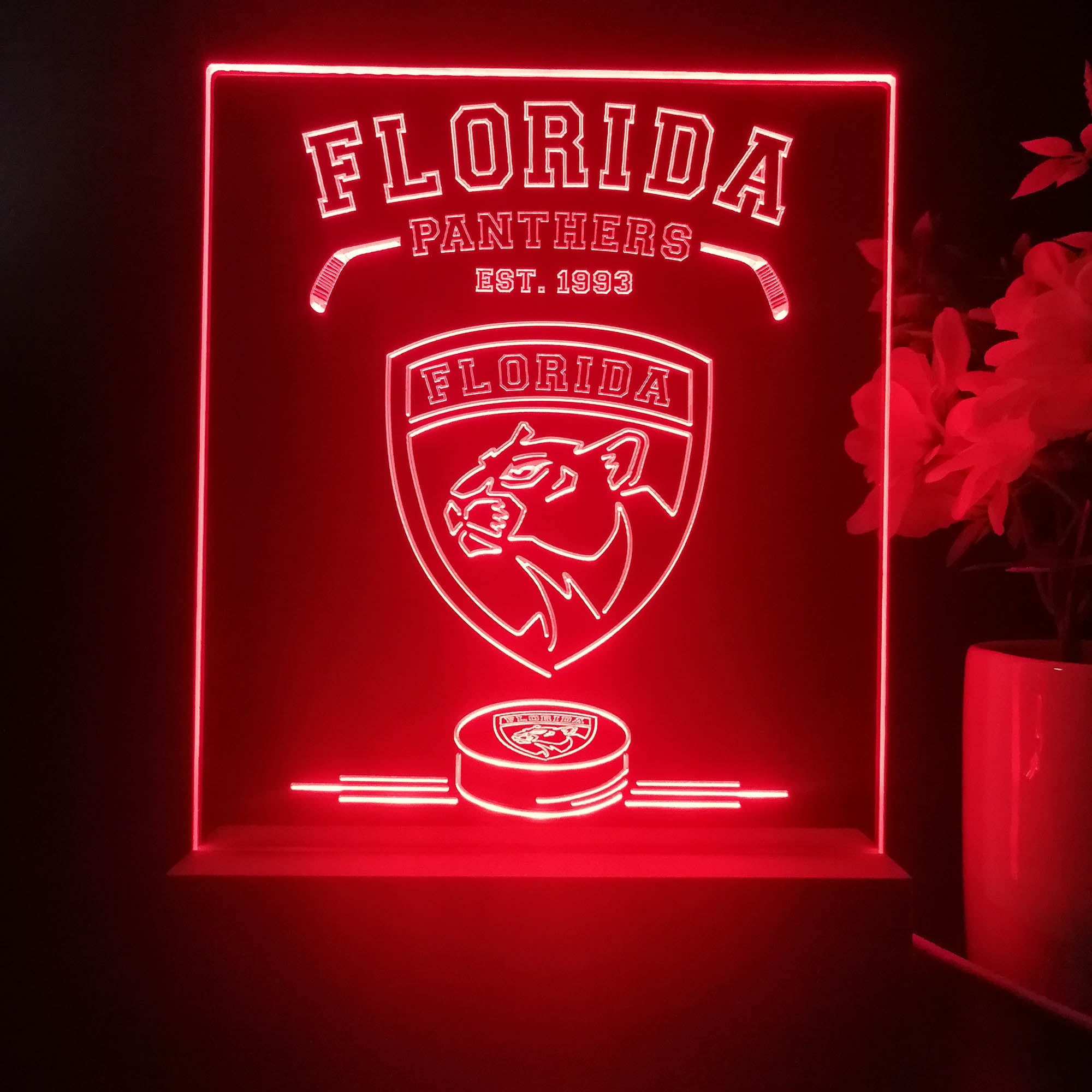 Personalized Florida Panthers Souvenir Neon LED Night Light Sign
