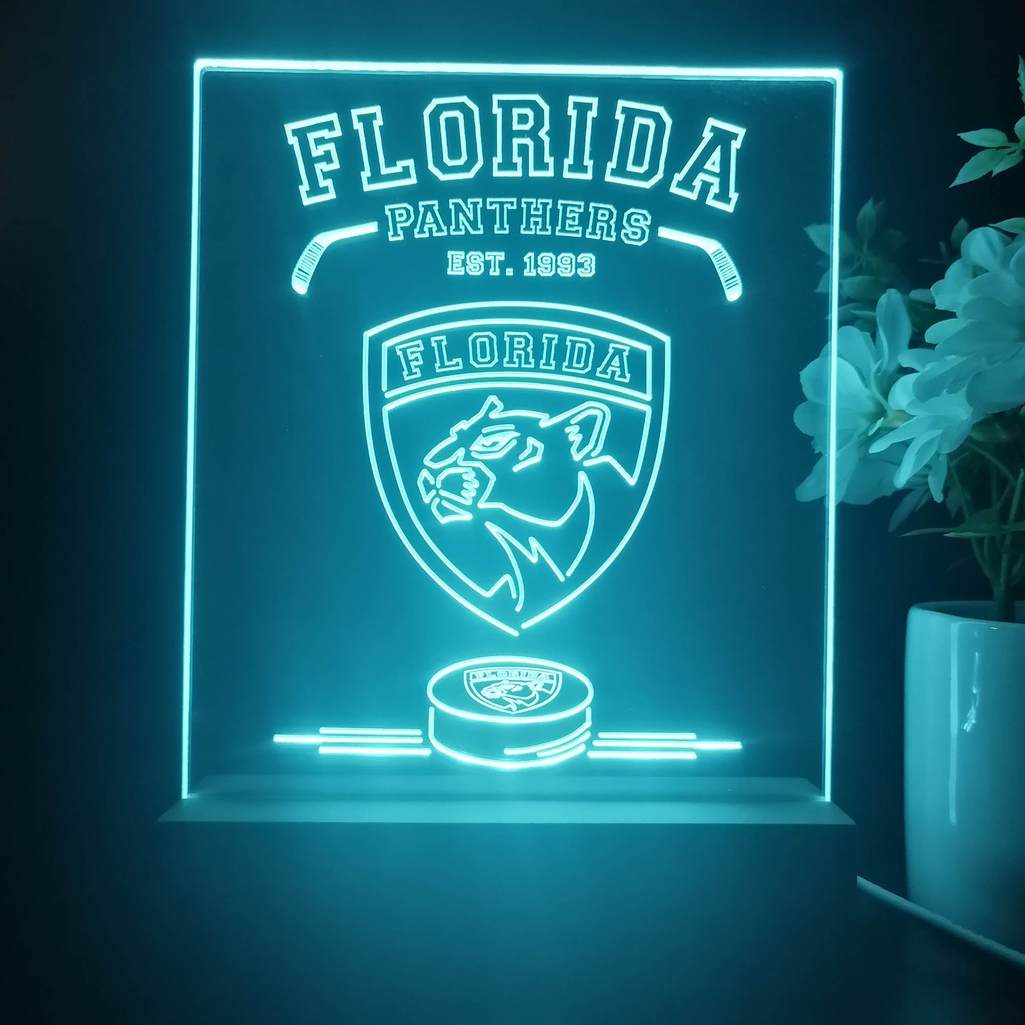 Personalized Florida Panthers Souvenir Neon LED Night Light Sign