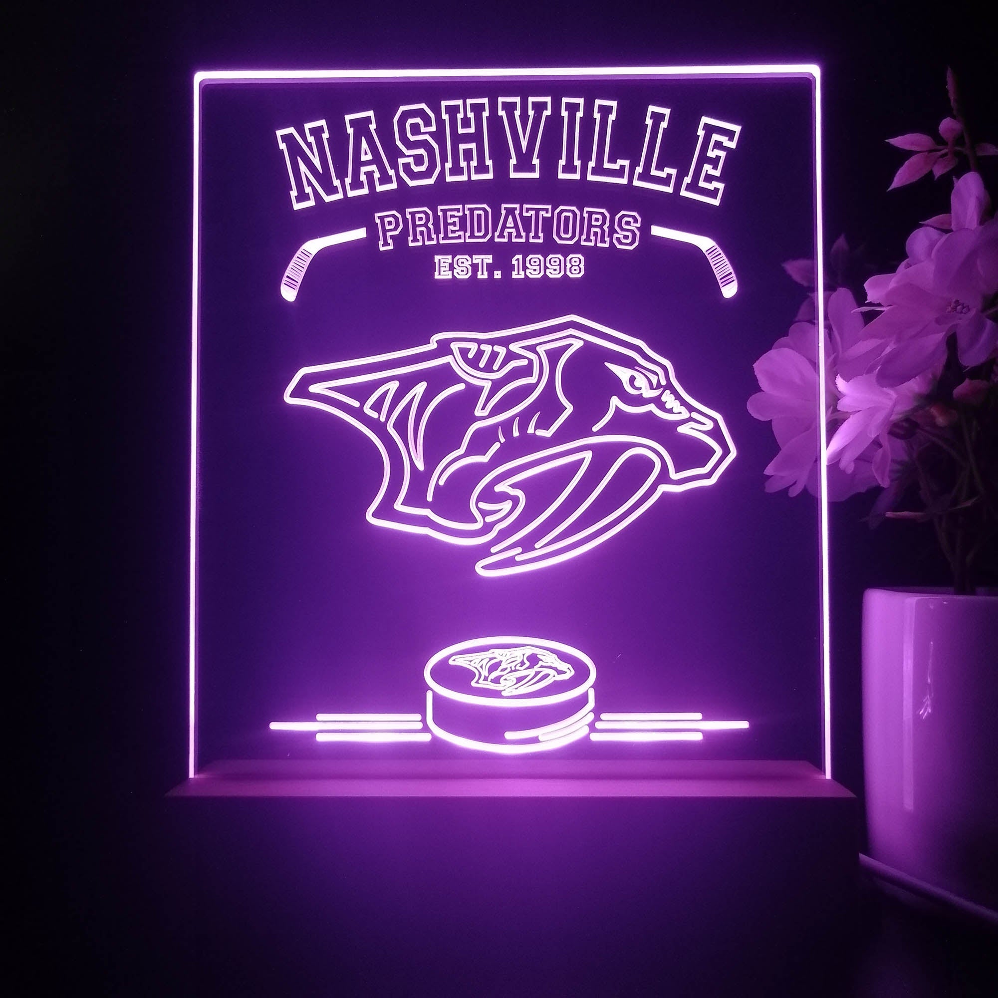 Personalized Nashville Predators Souvenir Neon LED Night Light Sign
