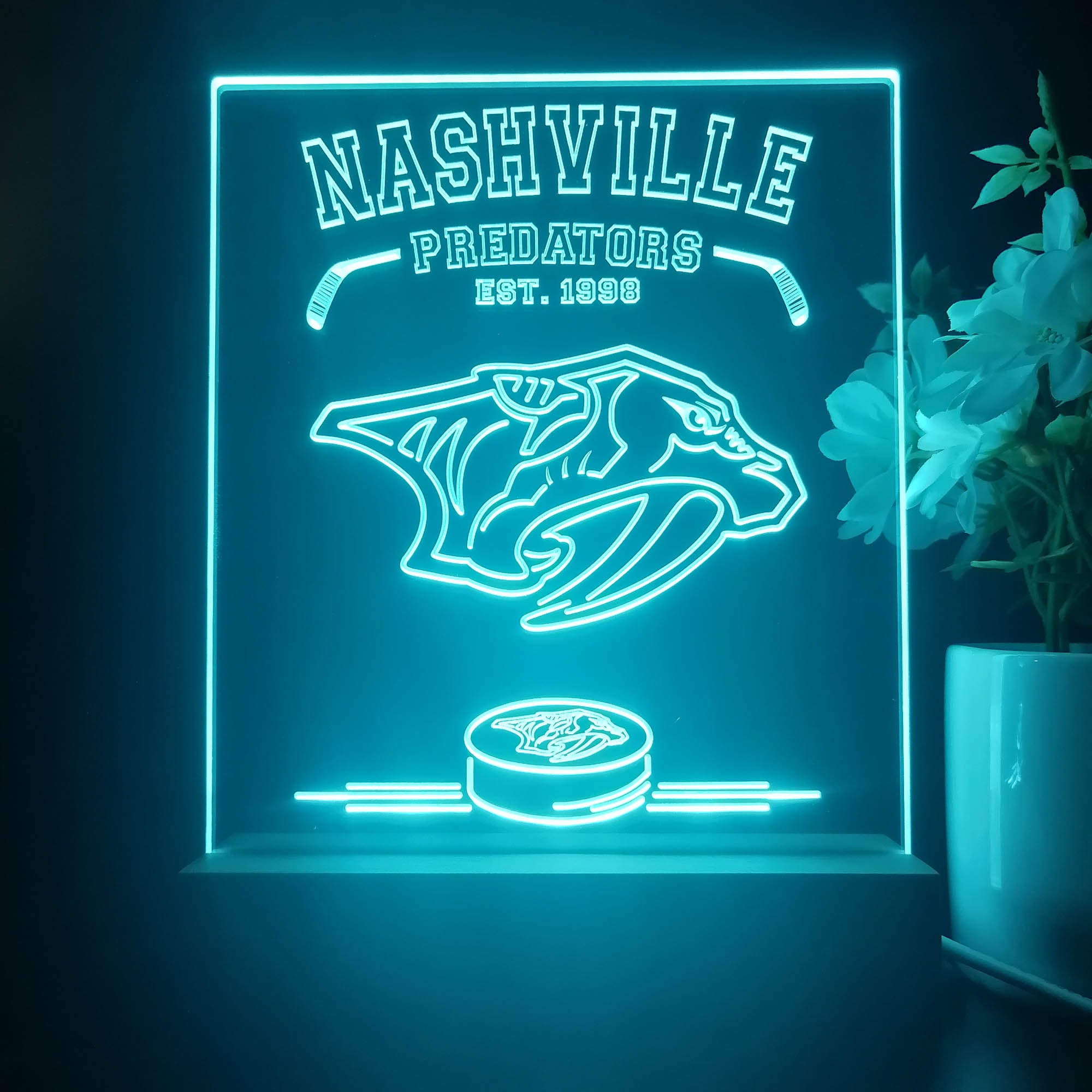 Personalized Nashville Predators Souvenir Neon LED Night Light Sign