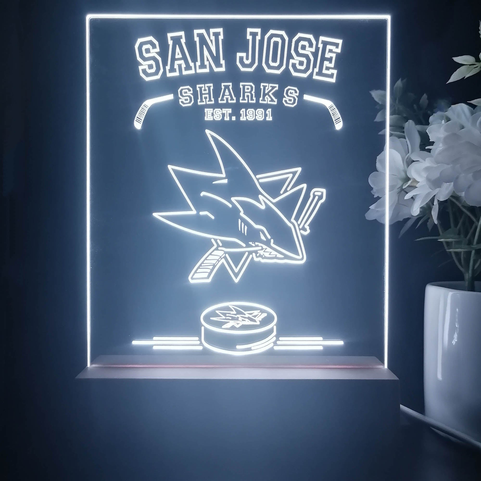 Personalized San Jose Sharks Souvenir Neon LED Night Light Sign