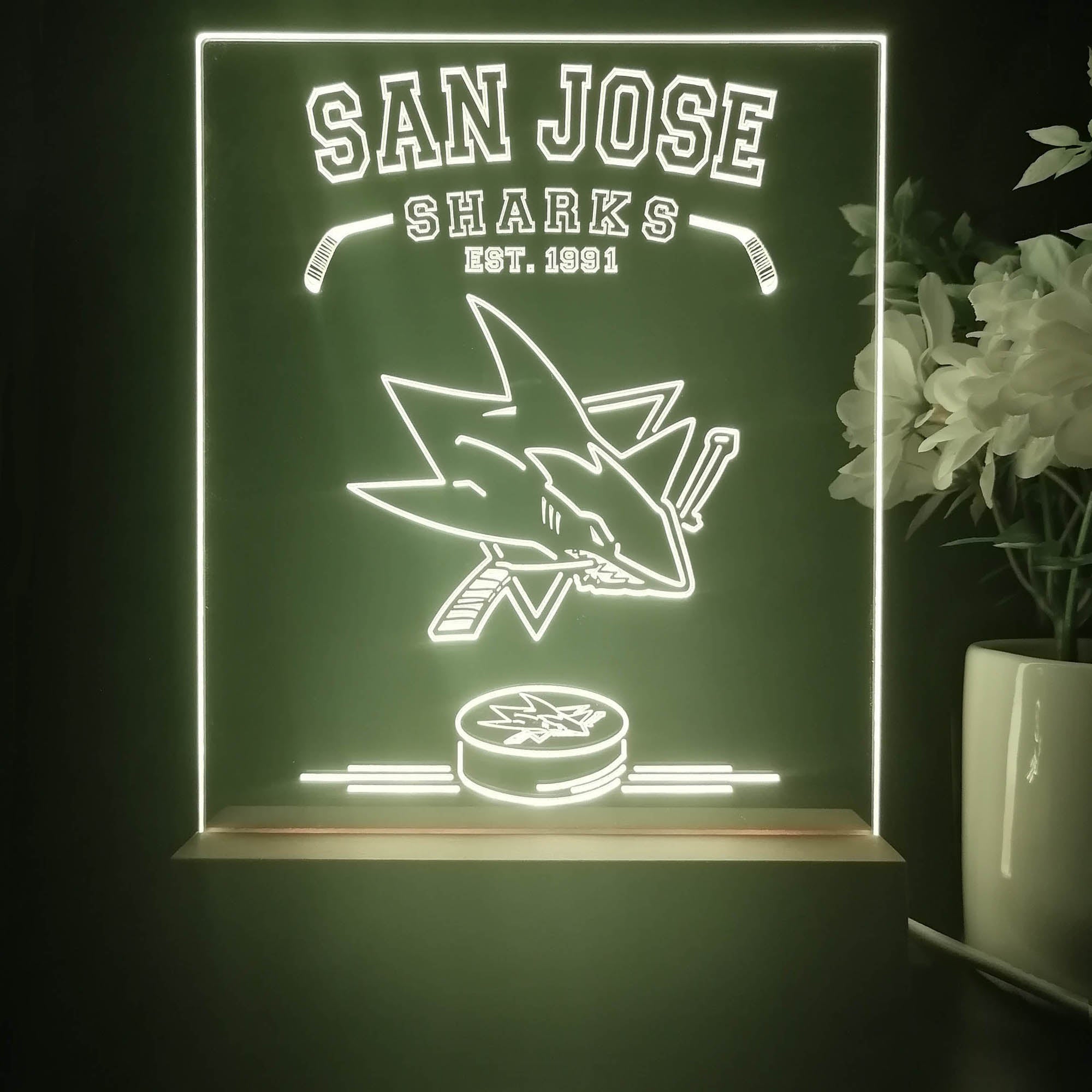 Personalized San Jose Sharks Souvenir Neon LED Night Light Sign