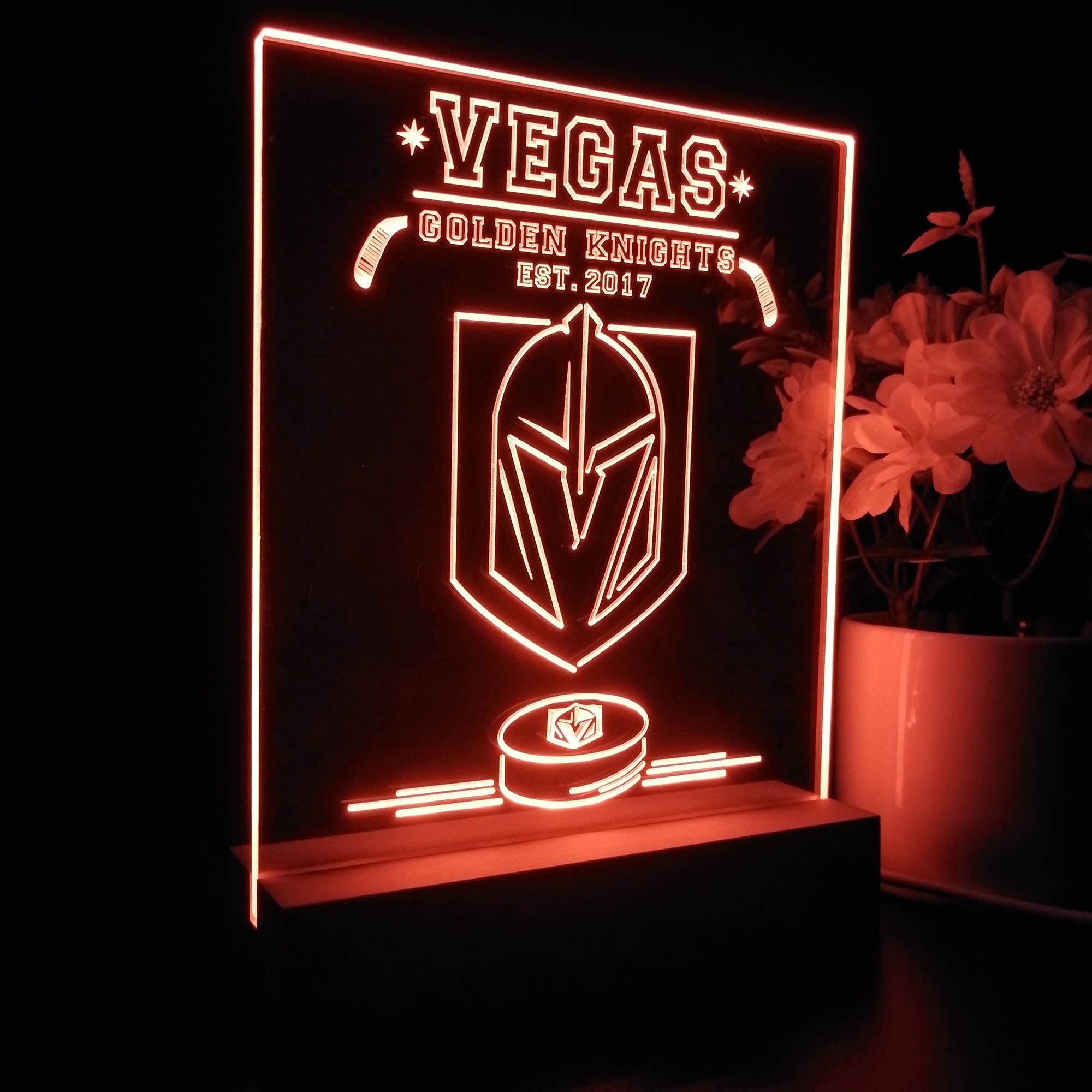 Personalized Vegas Golden Knights Souvenir Neon LED Night Light Sign