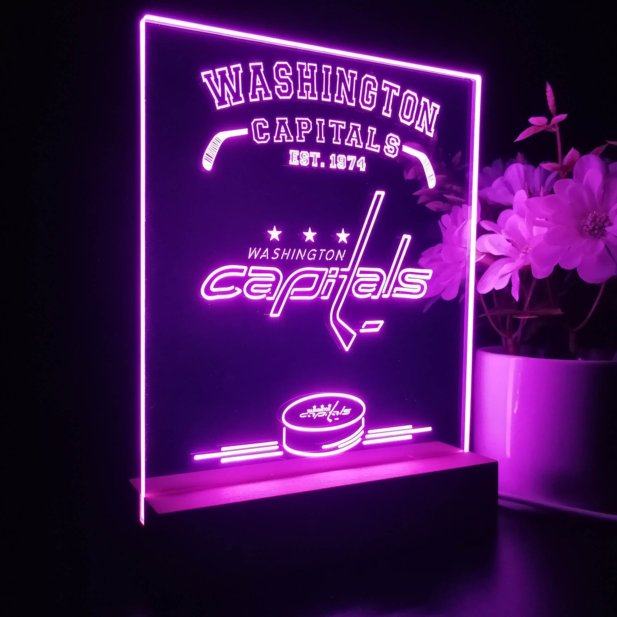 Personalized Washington Capitals Souvenir Neon LED Night Light Sign