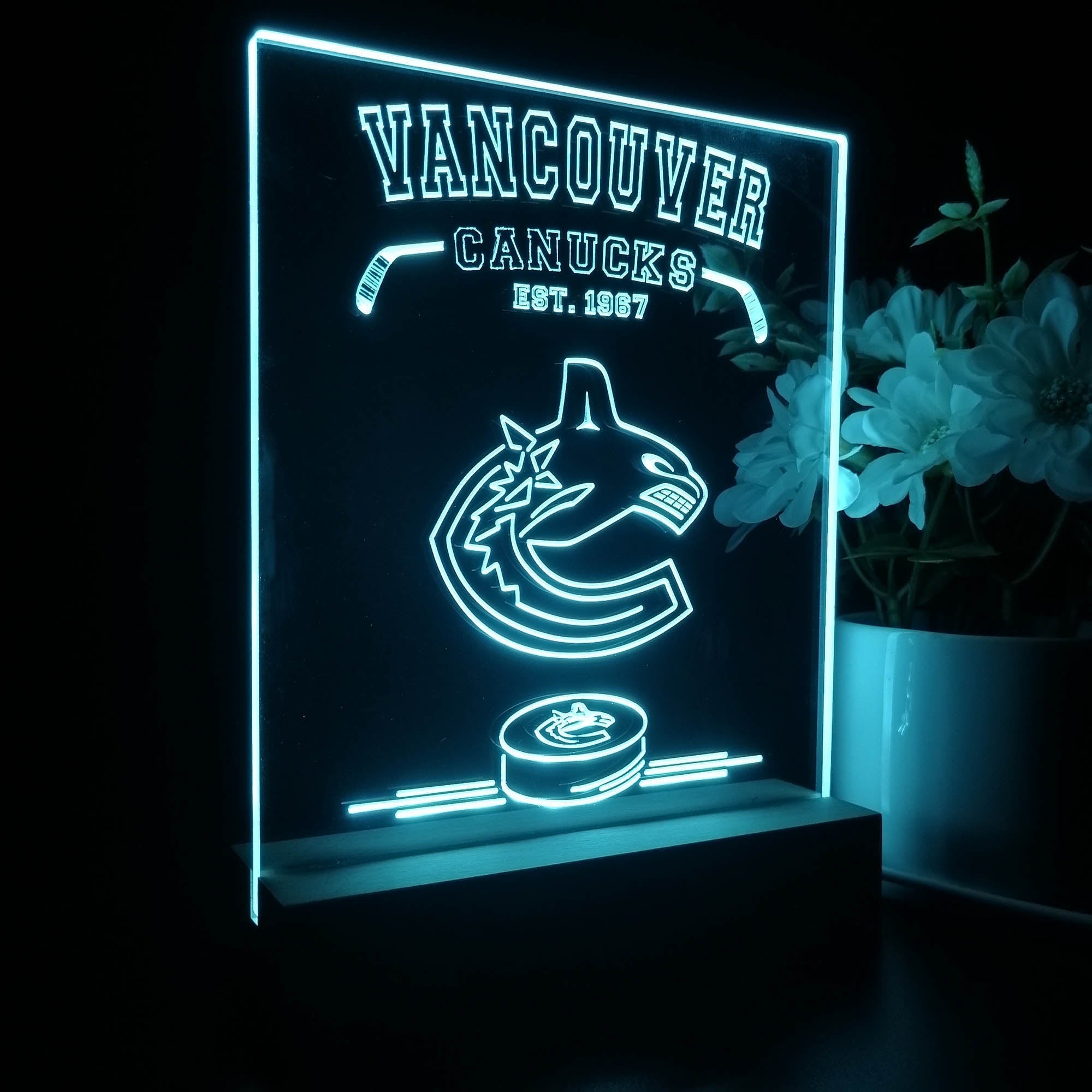 Personalized Vancouver Canucks Souvenir Neon LED Night Light Sign