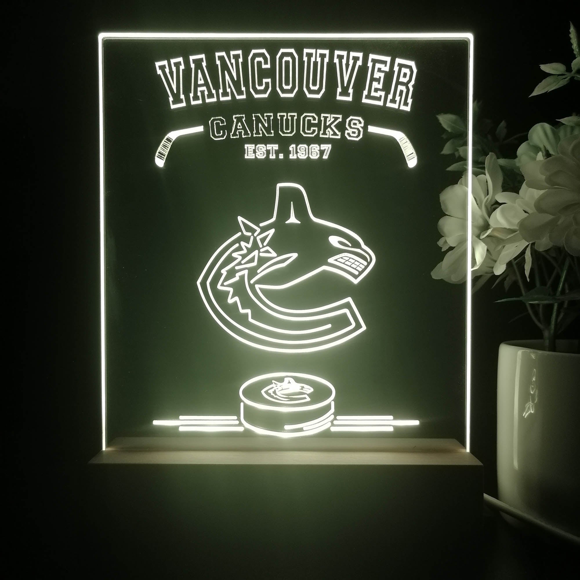 Personalized Vancouver Canucks Souvenir Neon LED Night Light Sign