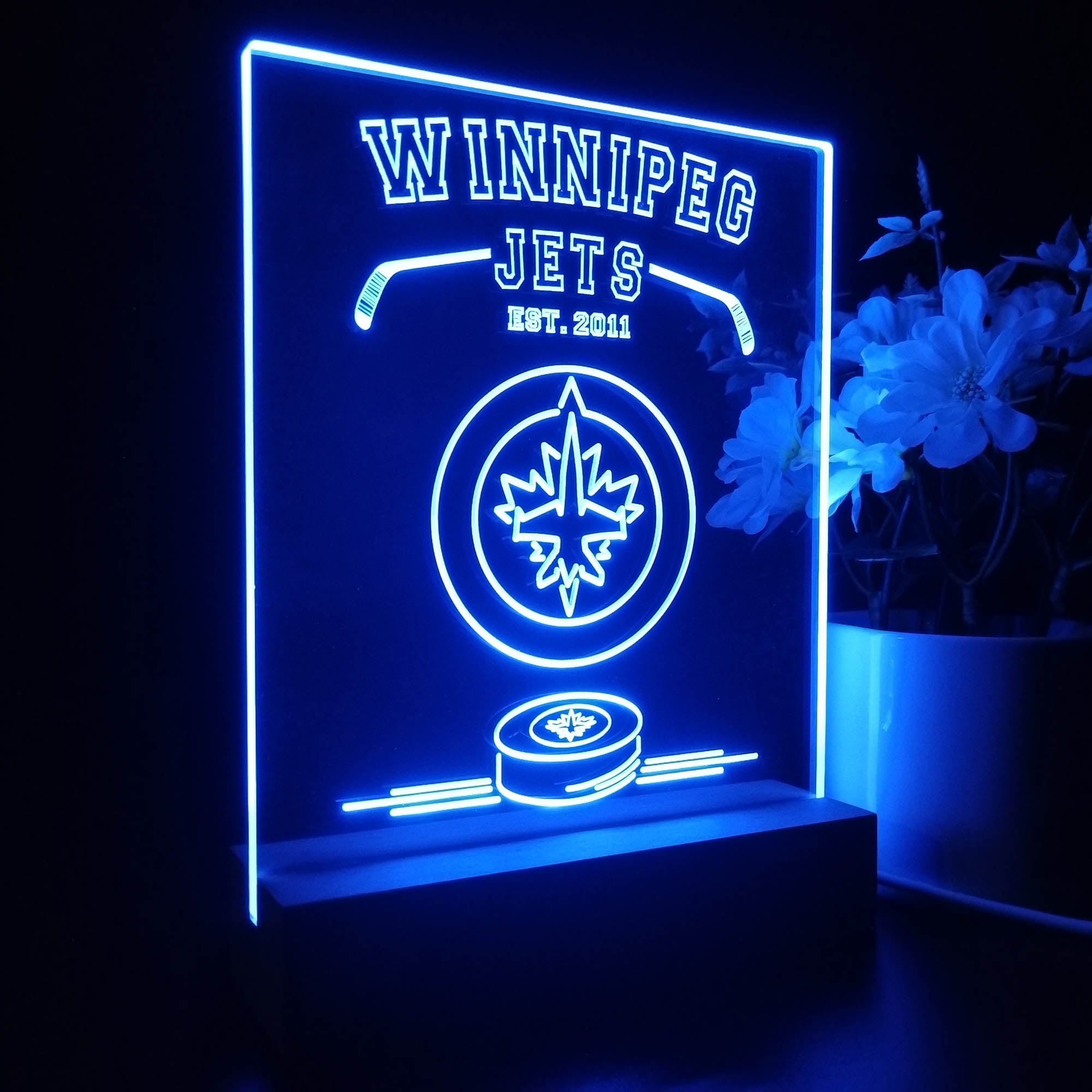 Personalized Winnipeg Jets Souvenir Neon LED Night Light Sign