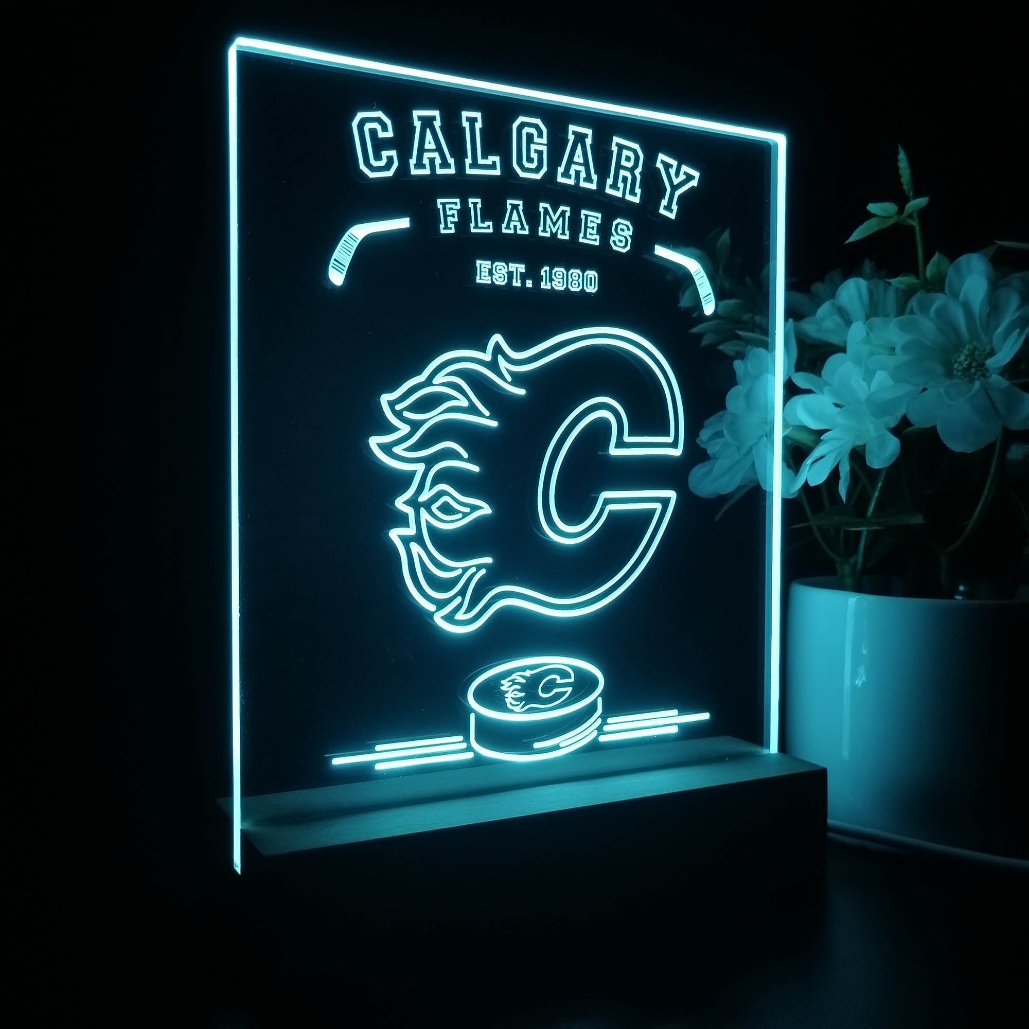 Personalized Calgary Flames Souvenir Neon LED Night Light Sign