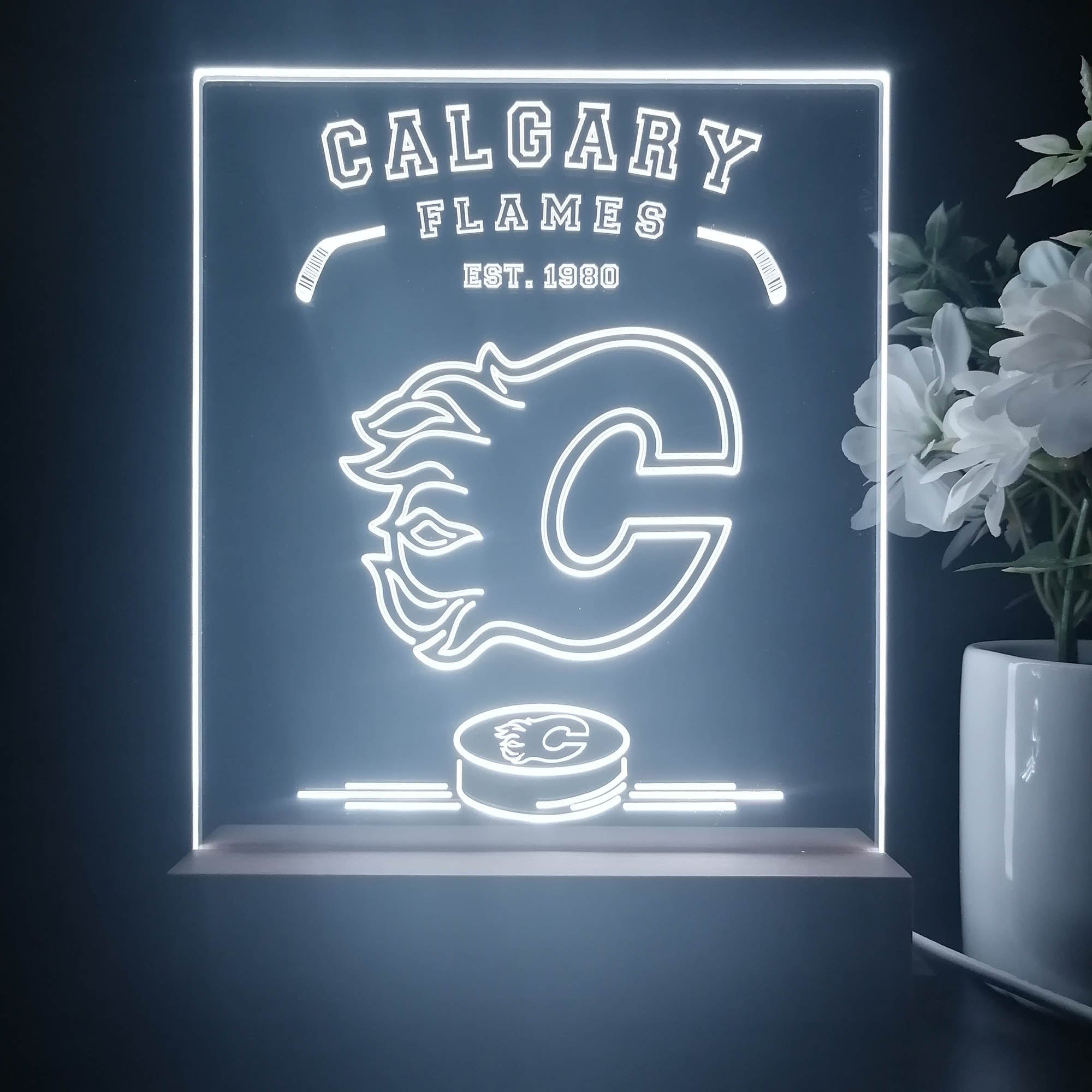 Personalized Calgary Flames Souvenir Neon LED Night Light Sign