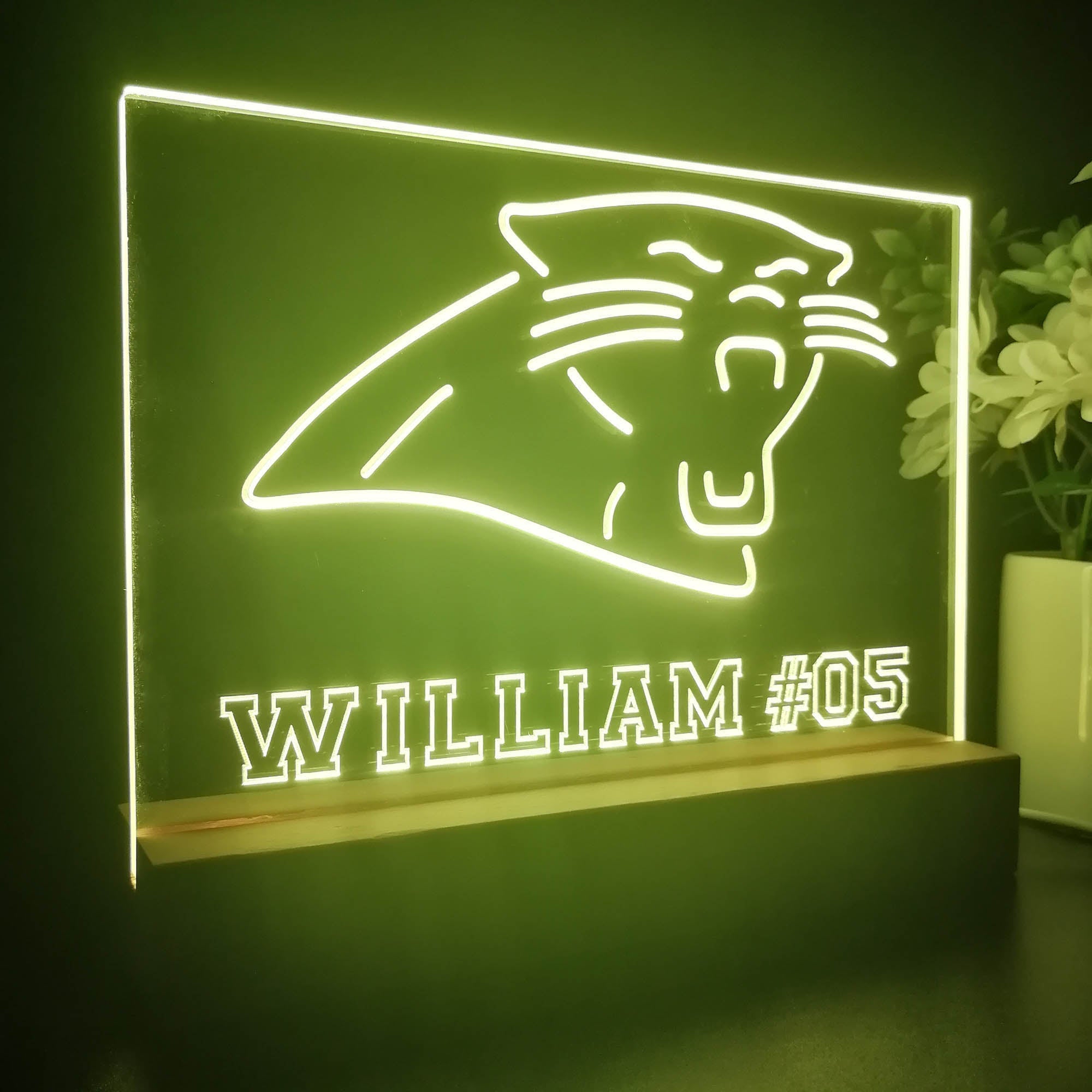 Personalized Carolina Panthers Souvenir Neon LED Night Light Sign
