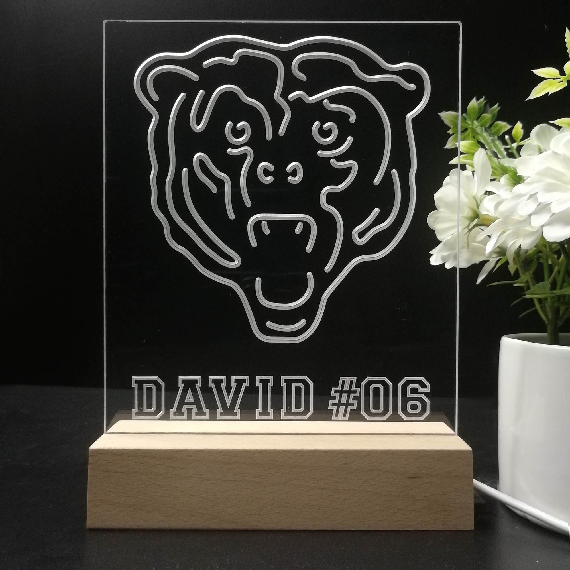 Personalized Chicago Bears Souvenir Neon LED Night Light Sign