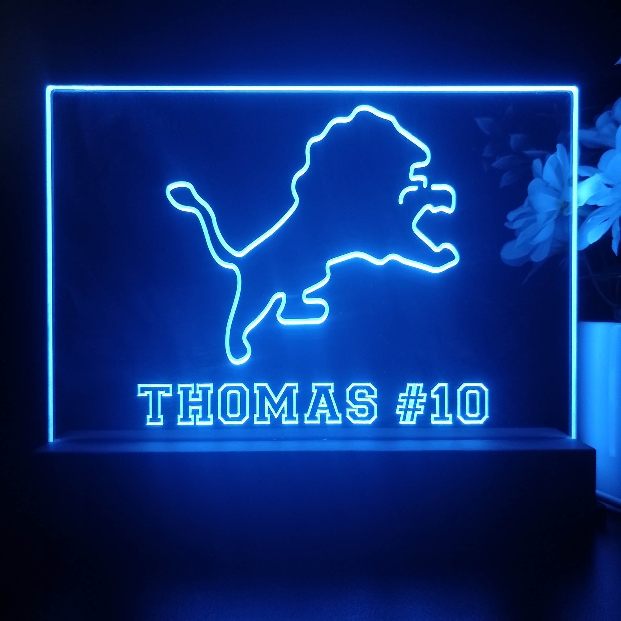 Personalized Detroit Lions Souvenir Neon LED Night Light Sign