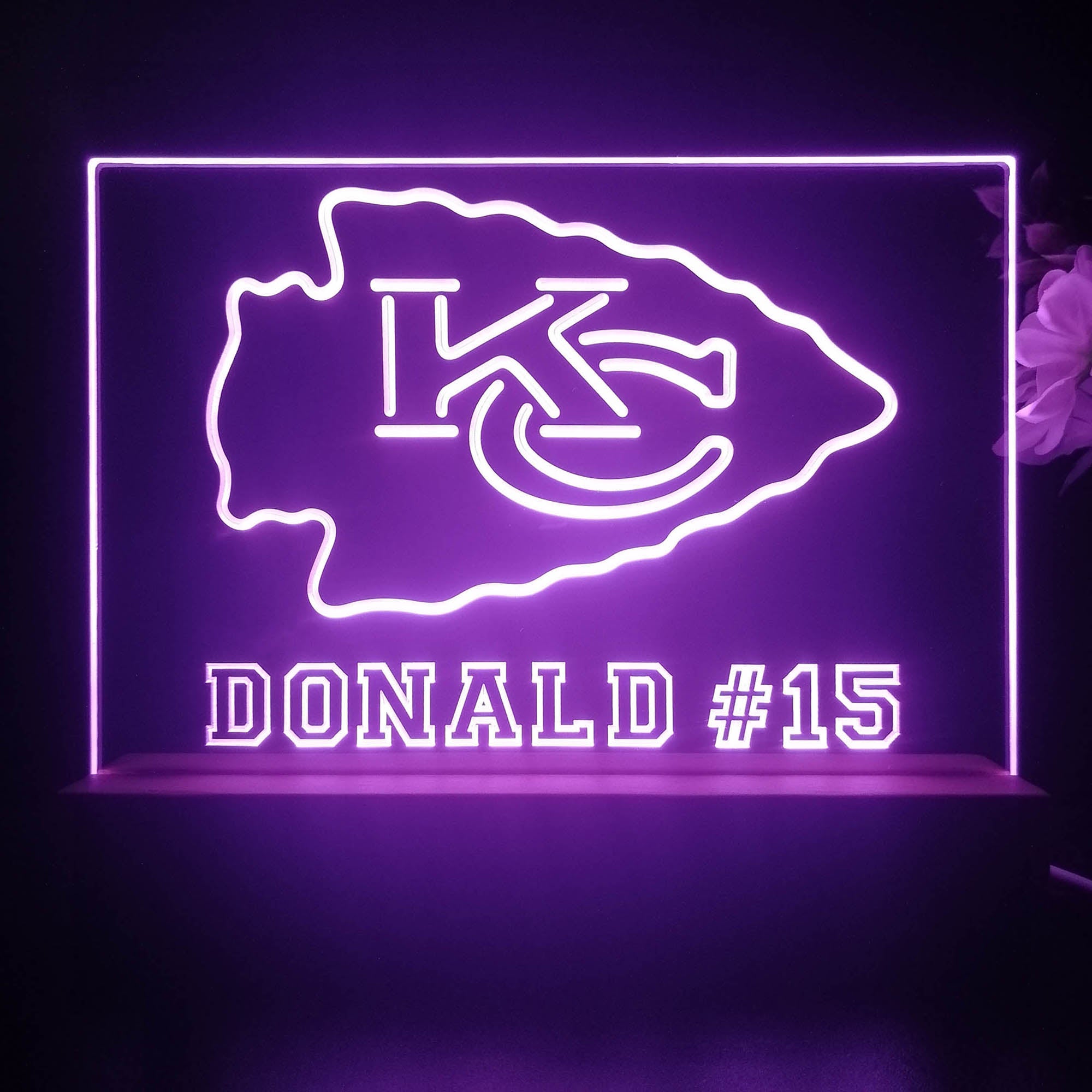Personalized Kansas City Chiefs Souvenir Neon LED Night Light Sign