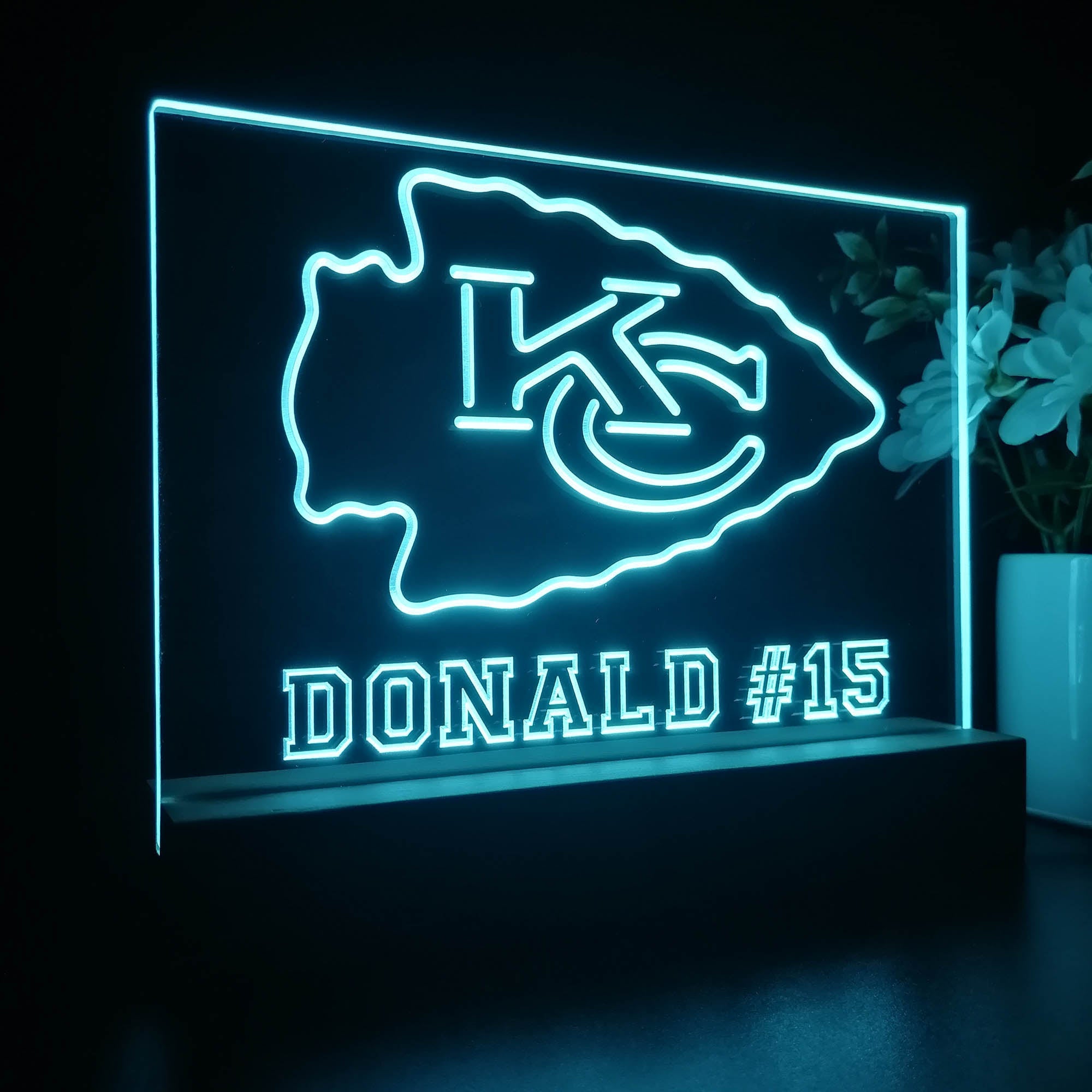 Personalized Kansas City Chiefs Souvenir Neon LED Night Light Sign