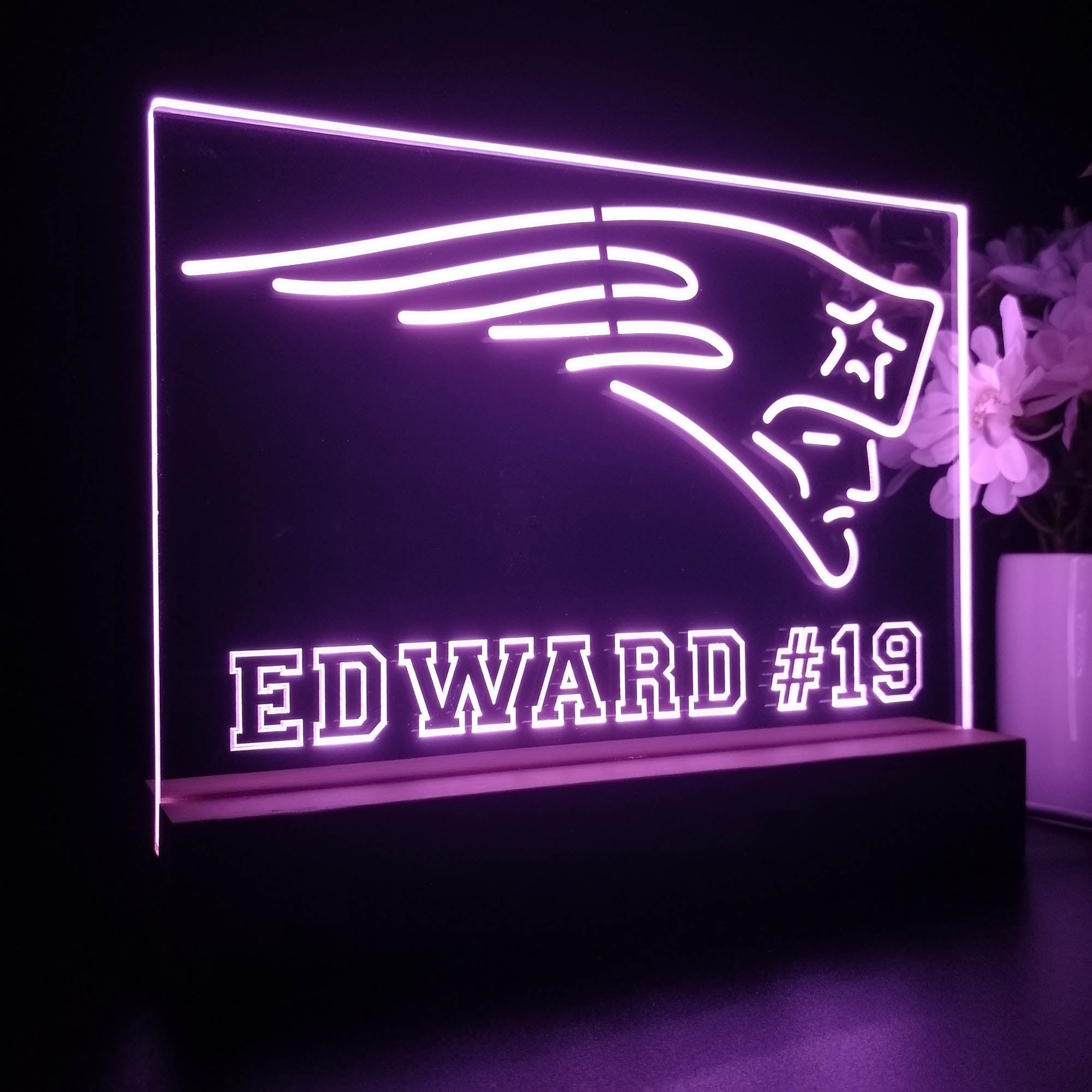 Personalized New England Patriots Souvenir Neon LED Night Light Sign