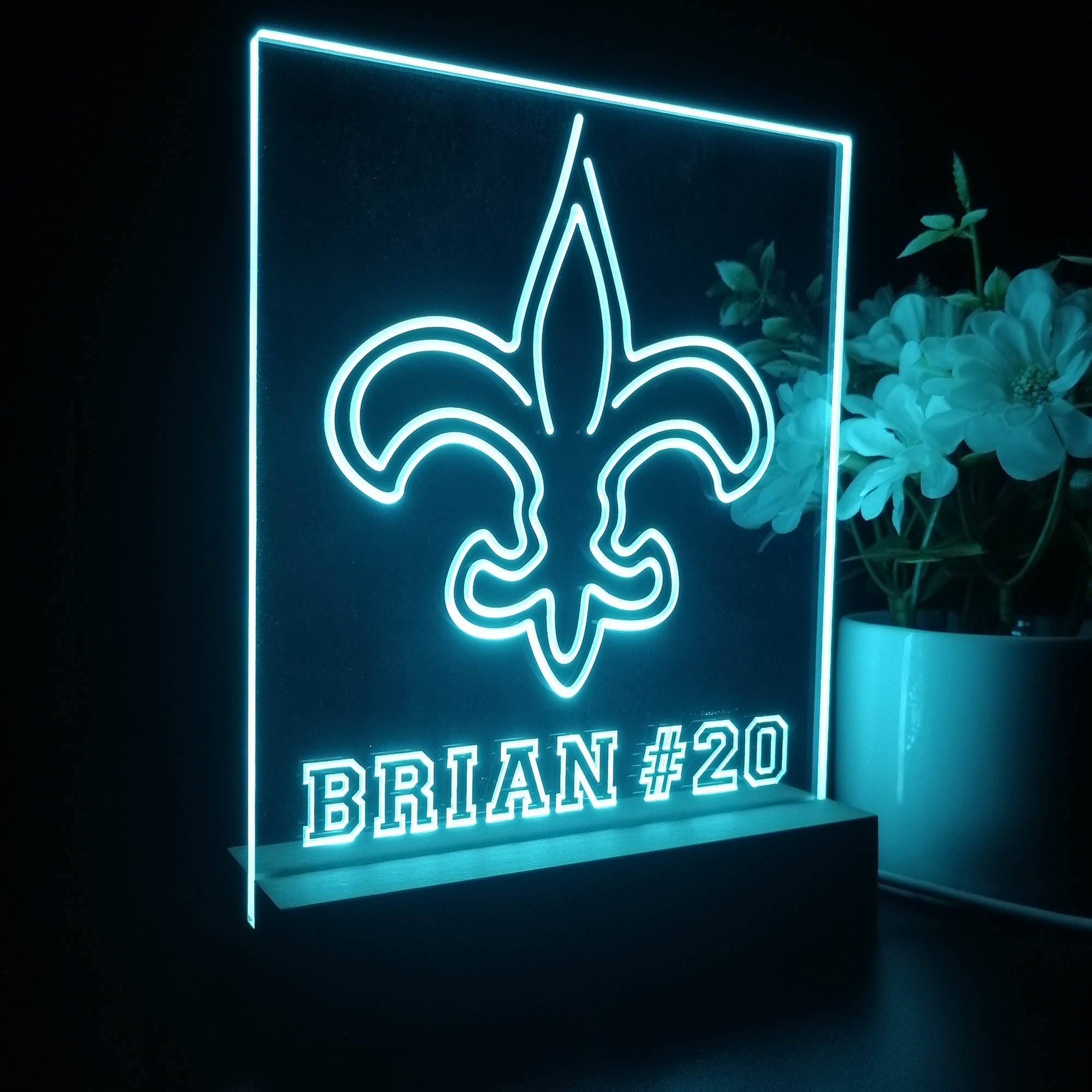Personalized New Orleans Saints Souvenir Neon LED Night Light Sign