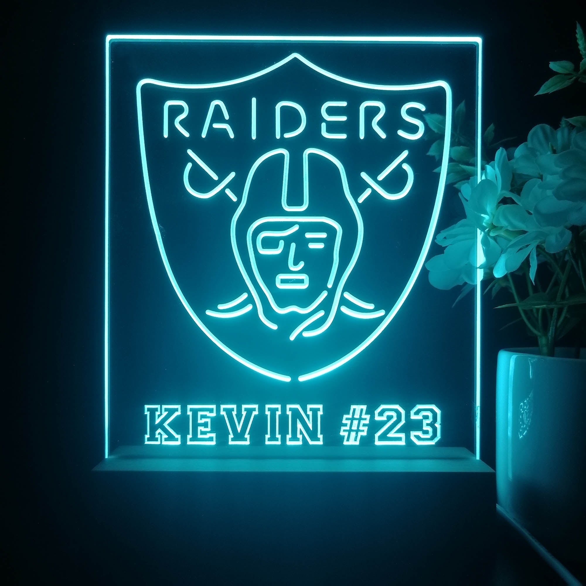 Personalized Las Vegas Raiders Souvenir Neon LED Night Light Sign