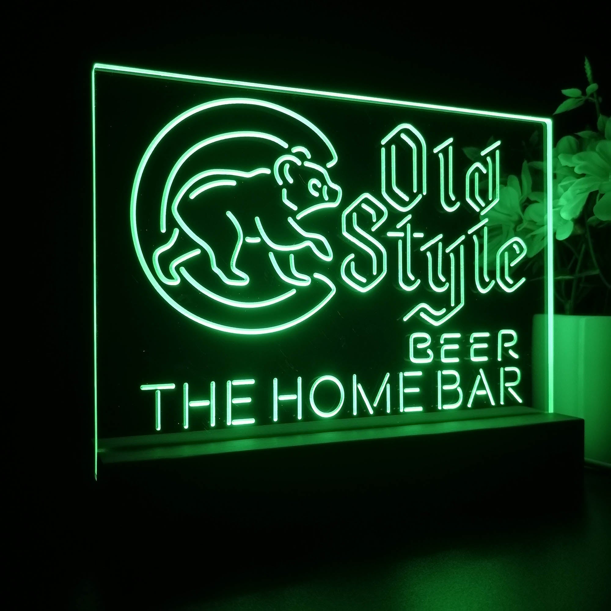 Personalized Chicago Cubs Old Style Souvenir Neon LED Night Light Sign