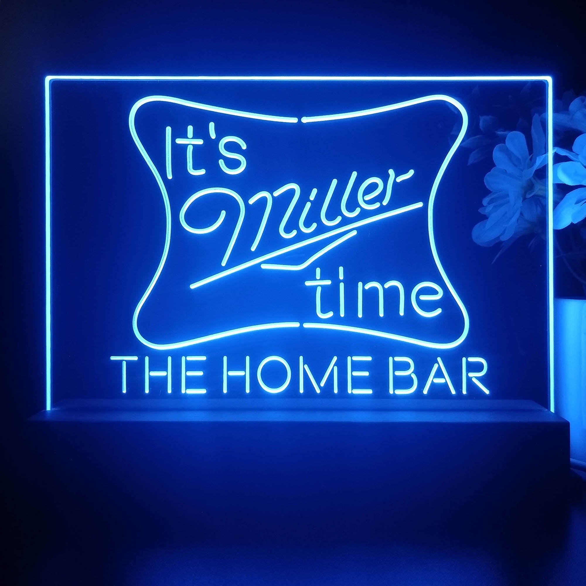 Personalized Miller Time Bar Souvenir Neon LED Night Light Sign