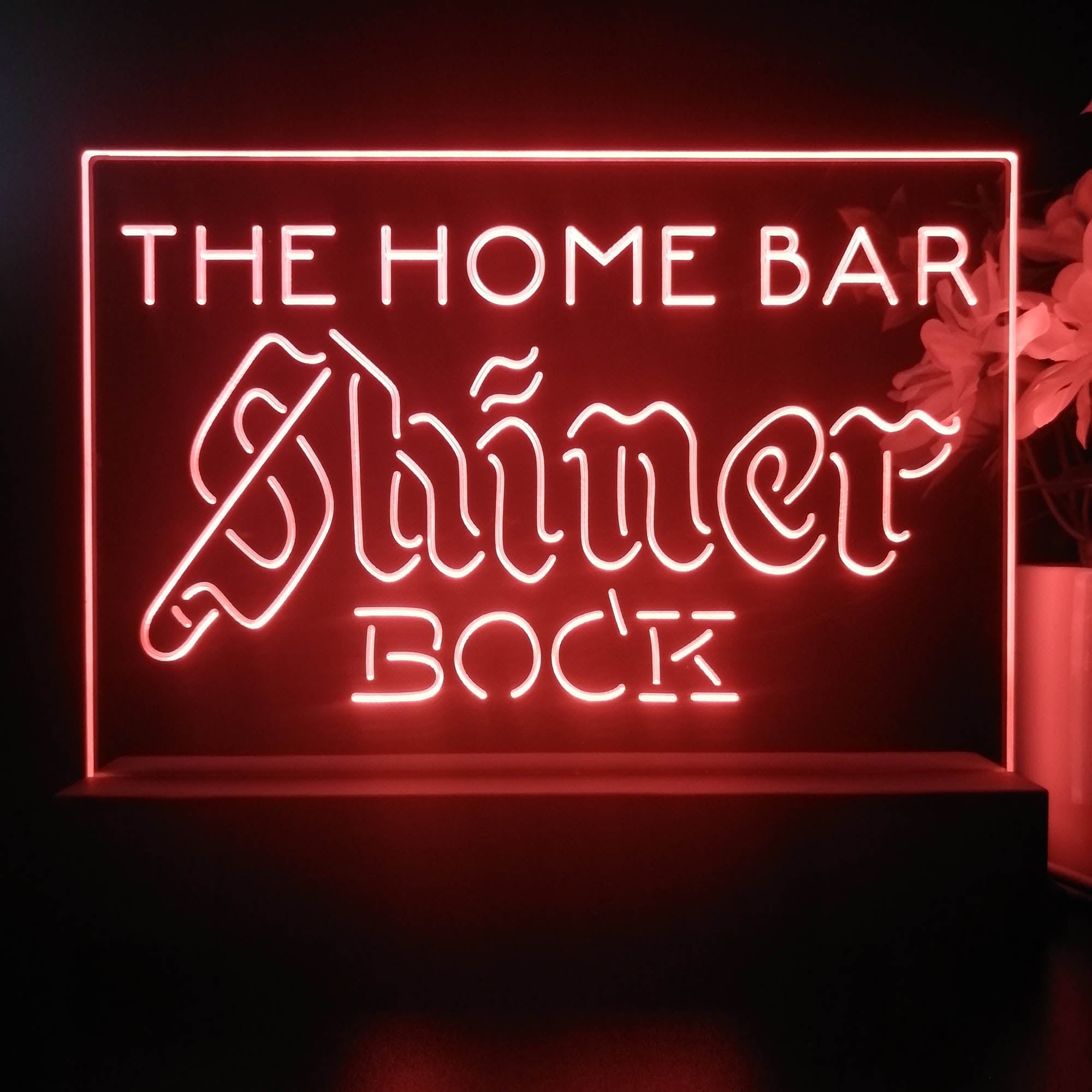Personalized Shiner Bock Souvenir Neon LED Night Light Sign