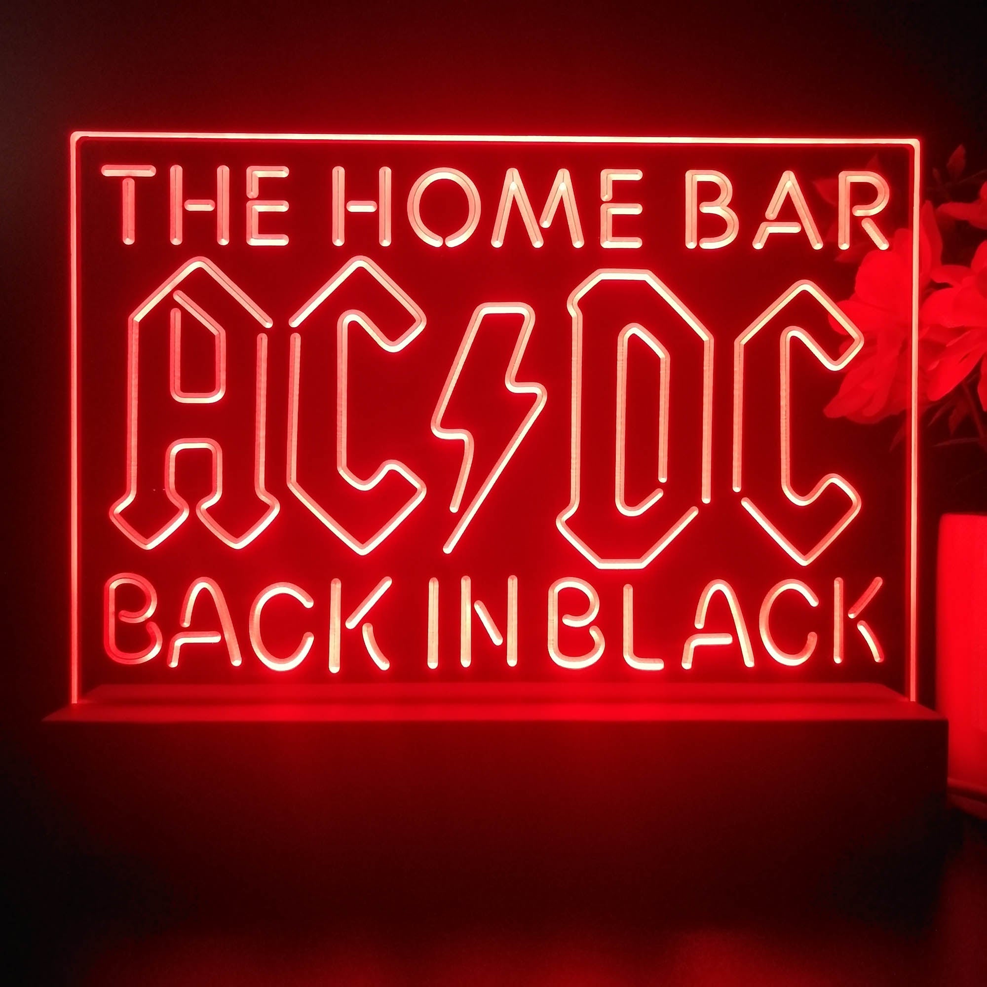 Personalized ACDC Back In Black Souvenir Neon LED Night Light Sign