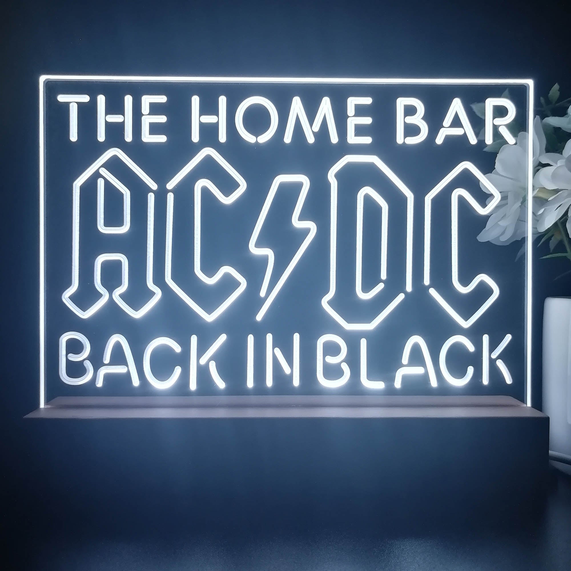 Personalized ACDC Back In Black Souvenir Neon LED Night Light Sign
