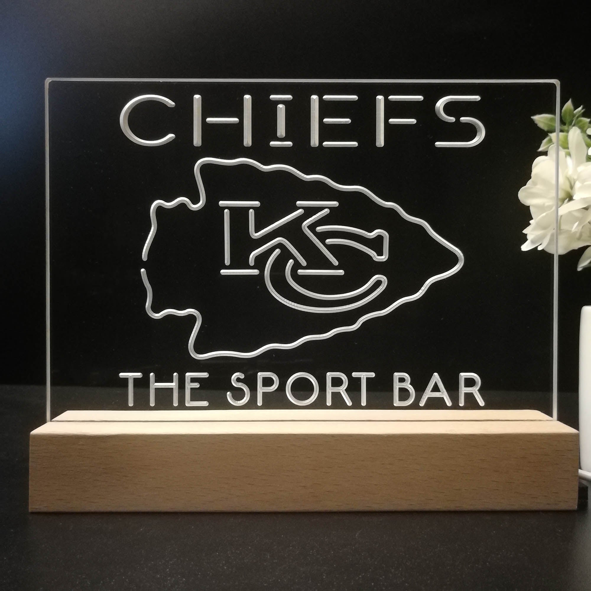 Personalized Kansas City Chiefs Souvenir Neon LED Night Light Sign