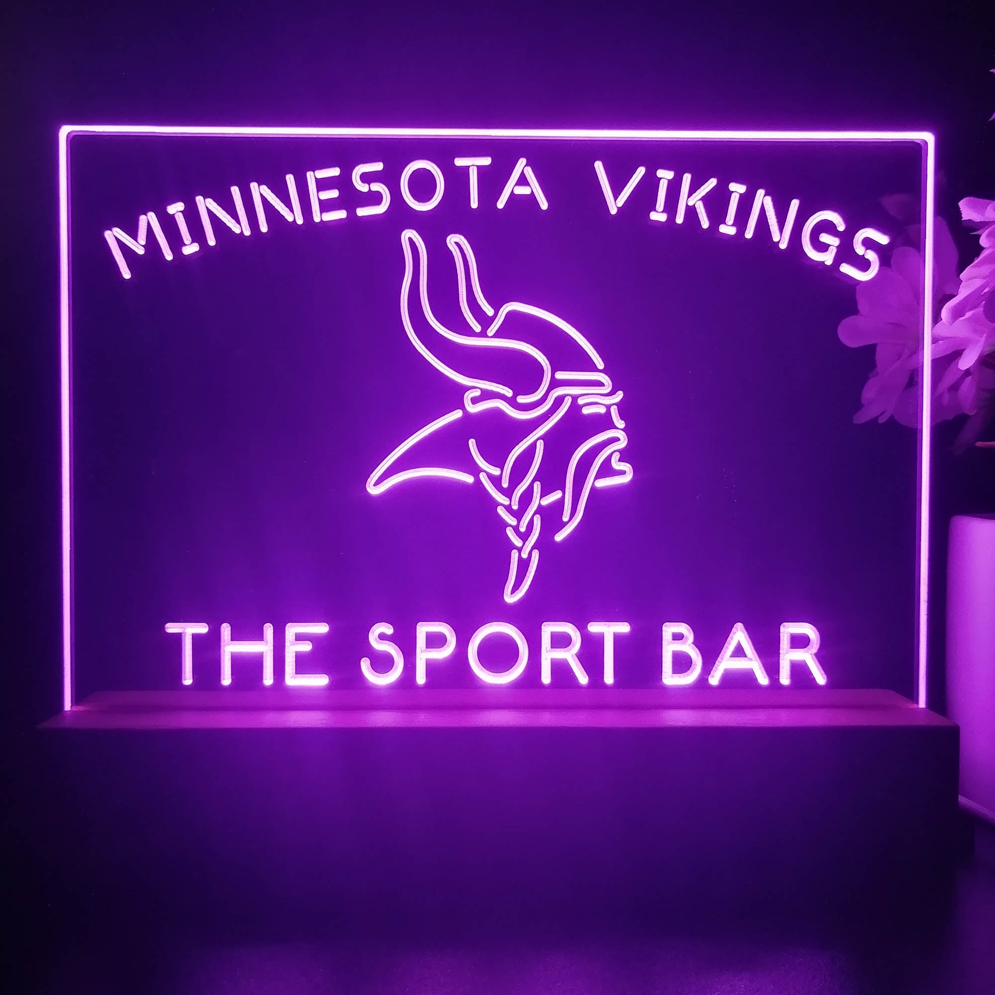 Personalized Minnesota Vikings Souvenir Neon LED Night Light Sign