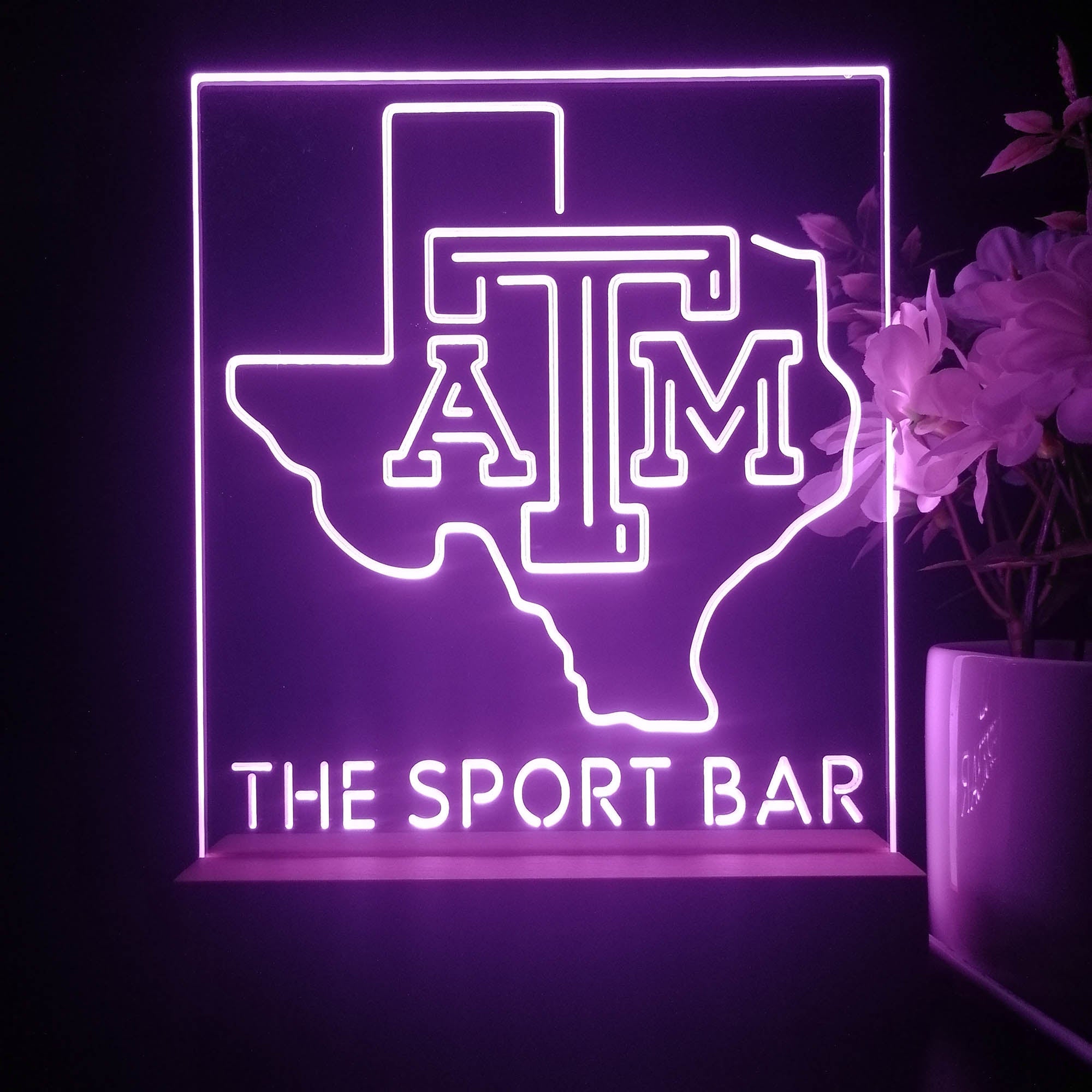 Personalized Texas A&M Aggies Souvenir Neon LED Night Light Sign